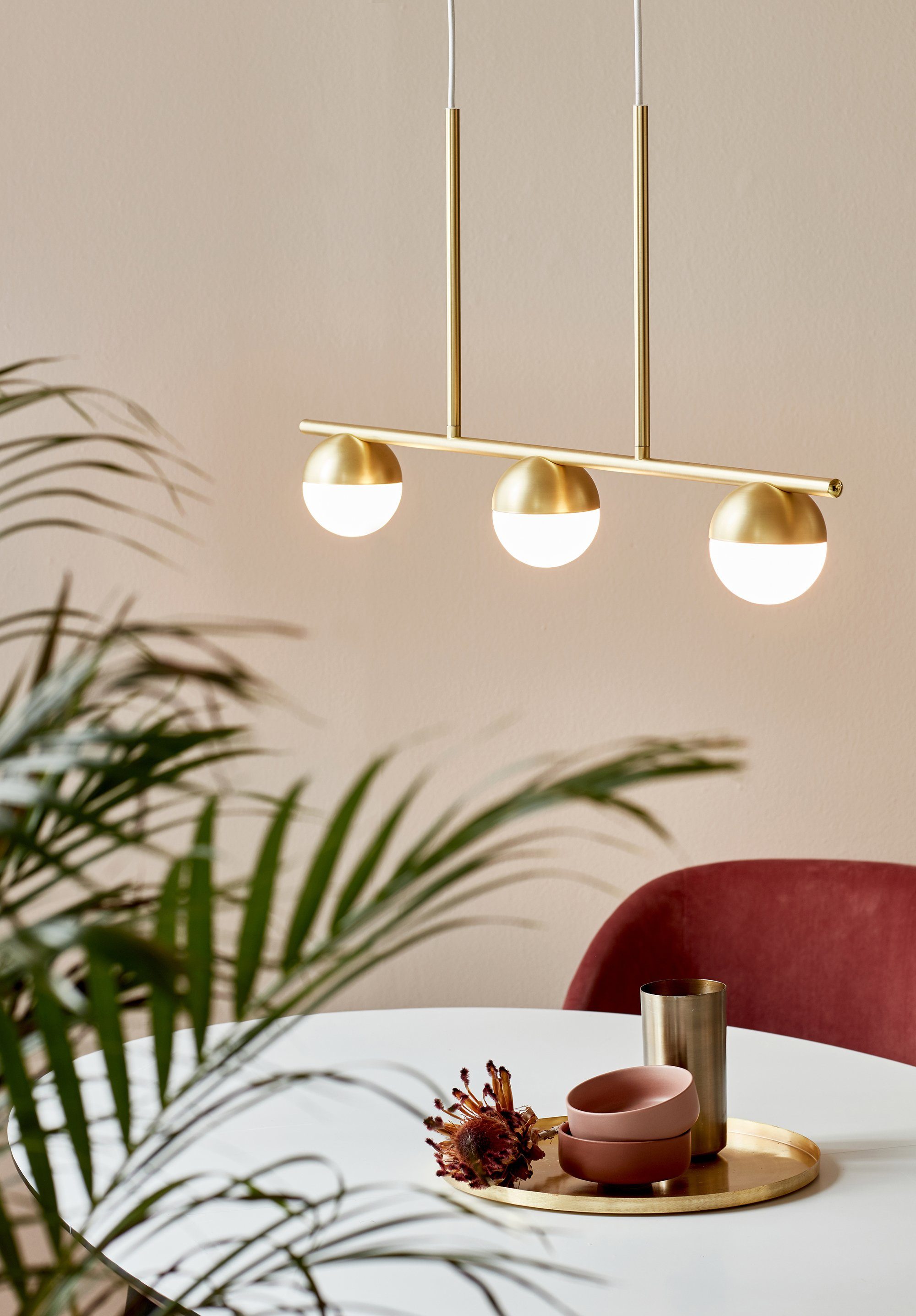 Nordlux Hanglamp CONTINA Textiel kabel, met de mond geblazen opaal glas