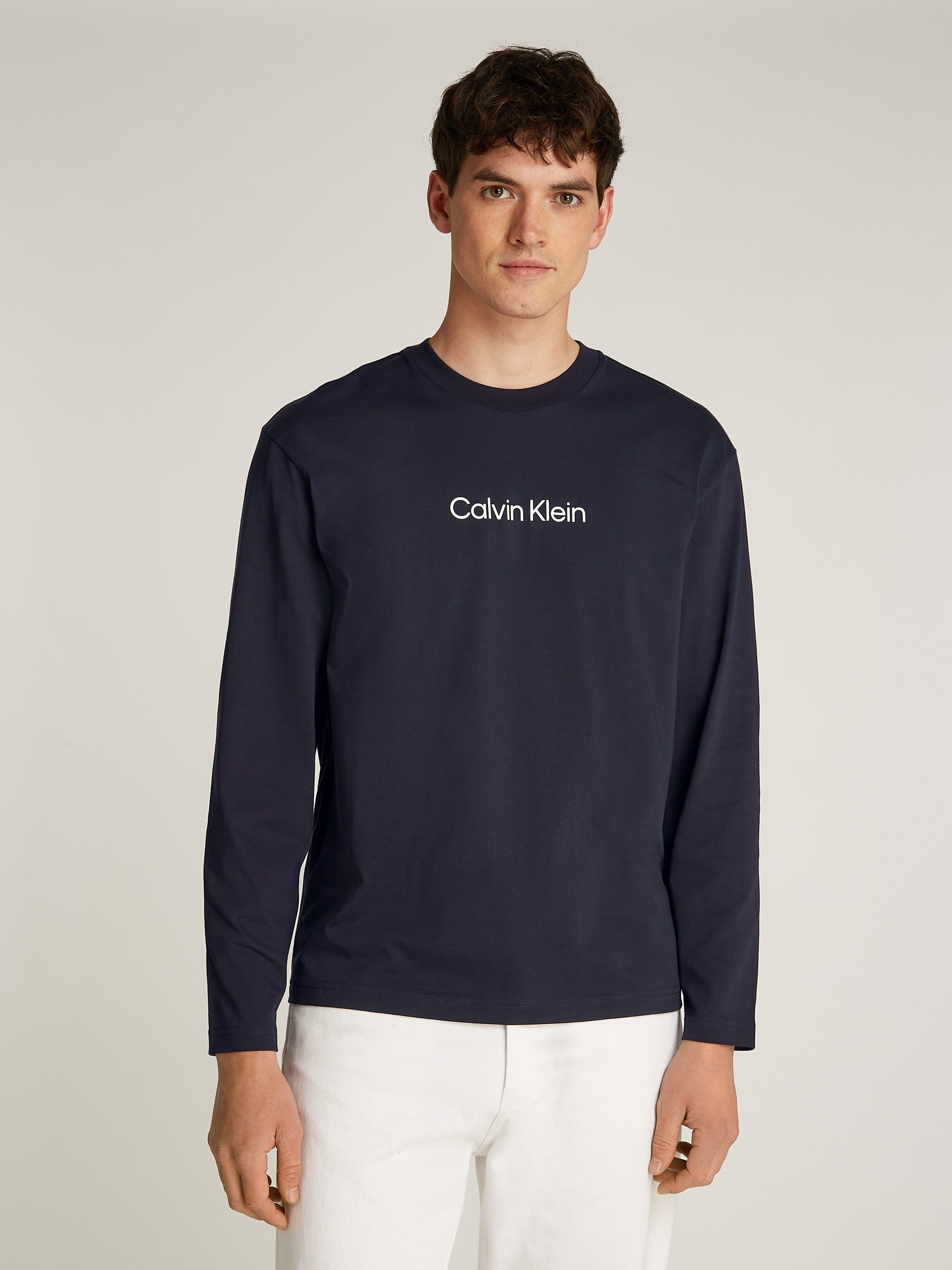 Calvin Klein Shirt met lange mouwen HERO LOGO LS T-SHIRT met een logo-opschrift