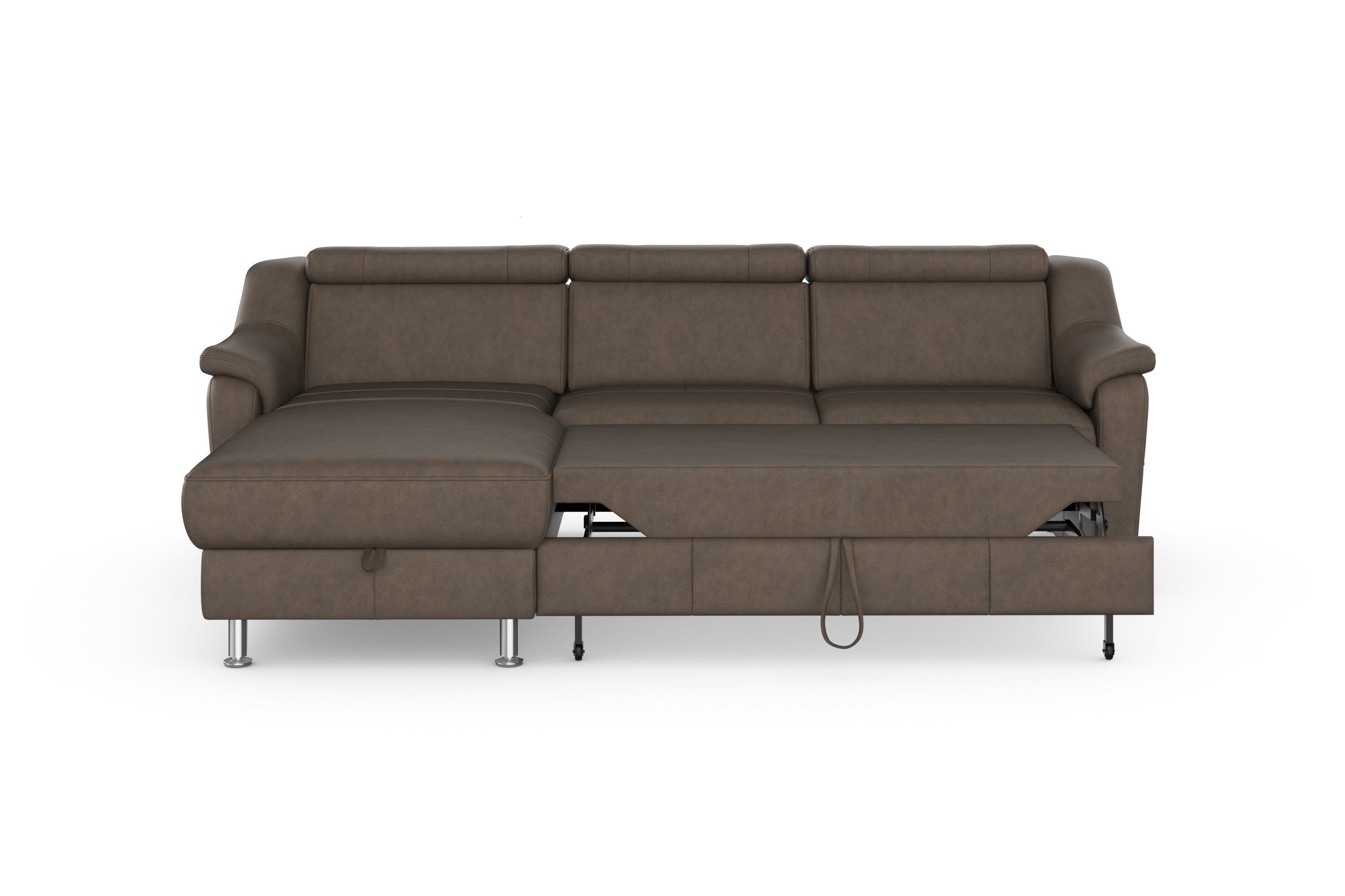 sit&more Hoekbank Freetown L-vorm met verstelbare hoofdsteun en comfortabele binnenvering