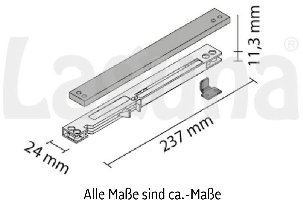 INOSIGN Schuifdeur zelfsluitend Laguna, Inzinkdempers, 2 stuks Deurdempers, accessoires voor Wharton kasten