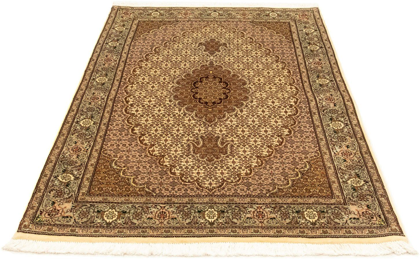 morgenland Vloerkleed Täbriz 50 Raj vloerkleed met de hand geknoopt beige handgeknoopt