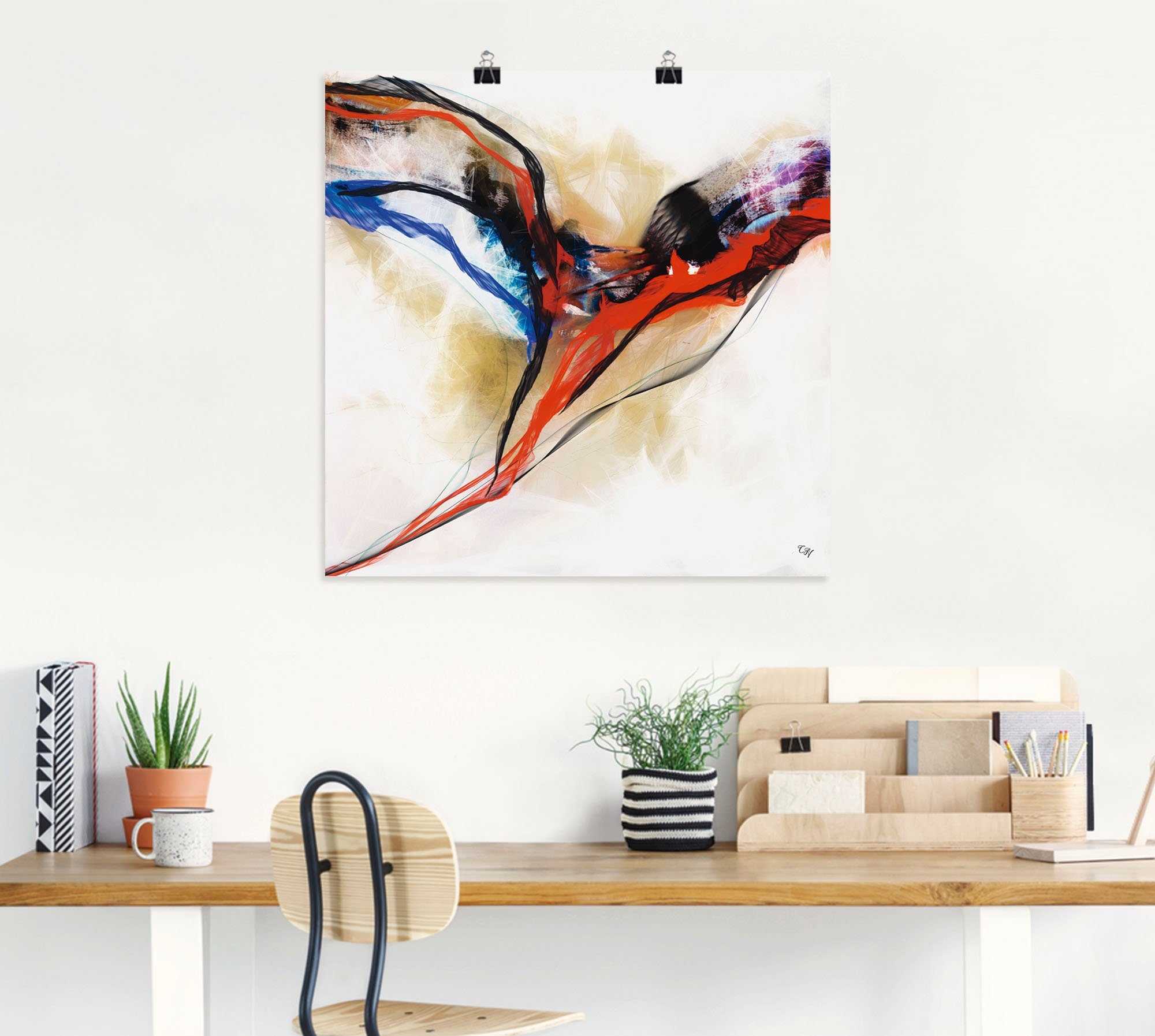 Artland Artprint Engel - abstract I als artprint van aluminium, artprint voor buiten, poster in diverse formaten