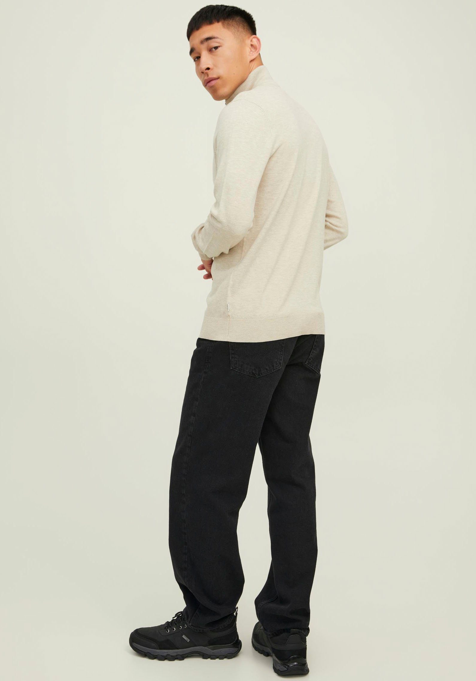 Jack & Jones Trui met ronde hals EMIL KNIT HALF ZIP