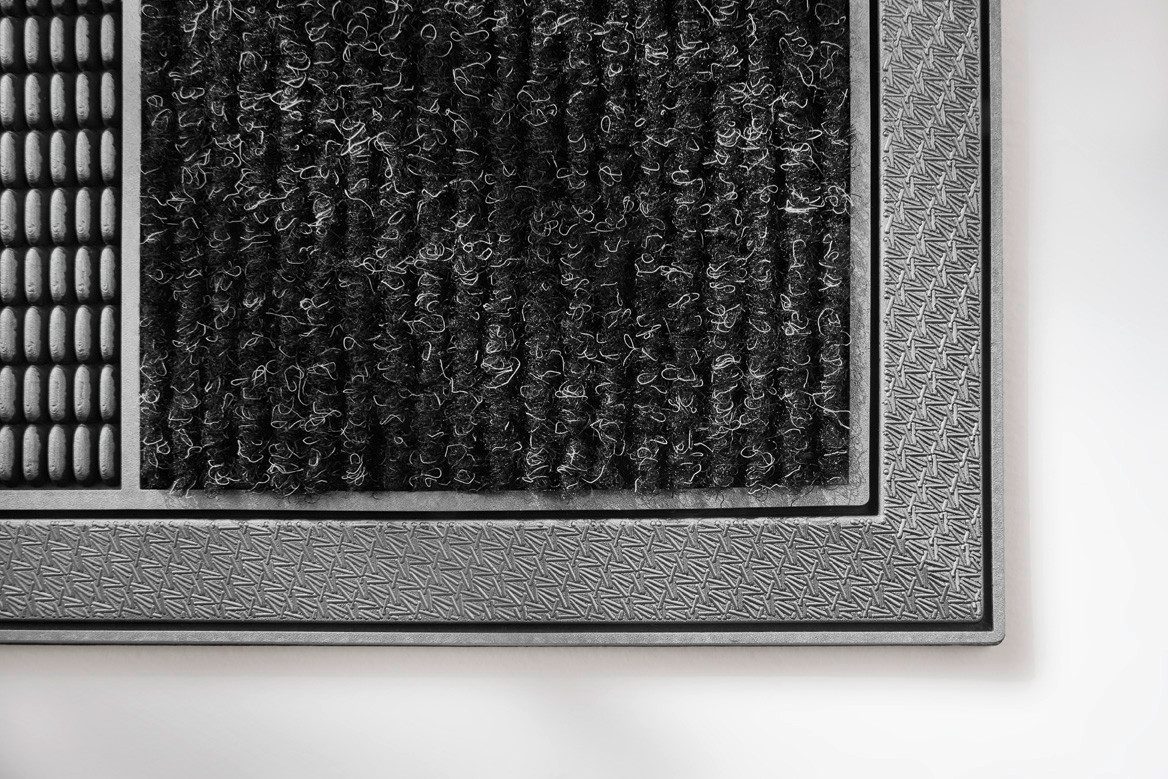 Home2Fashion Mat TopClean Vuilafvangmat, elegante aluminiumlook, robuust & slijtvast