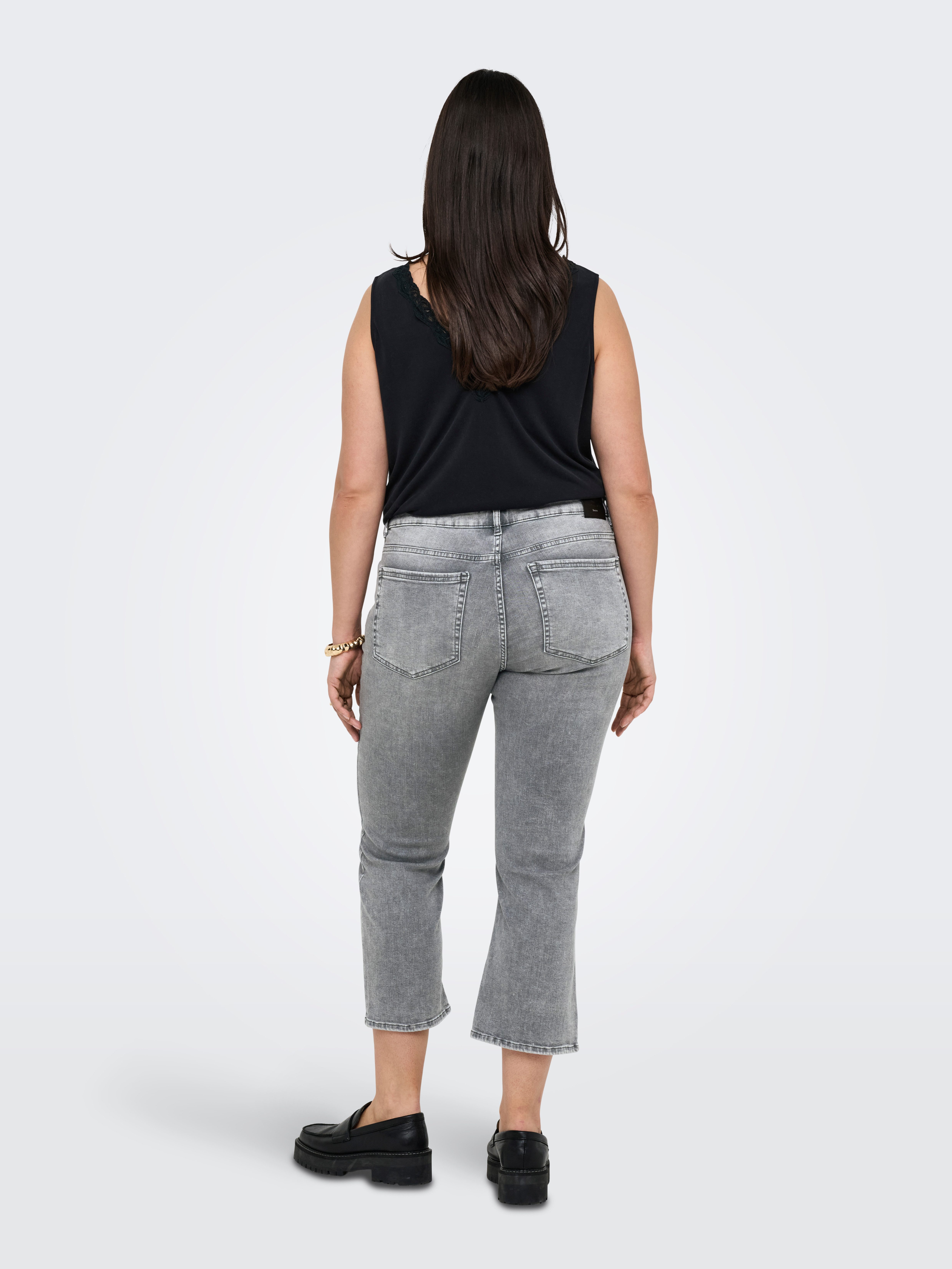ONLY CARMAKOMA 7/8 jeans CARWILLY REG SK CROPPED FLARE DNM TAI01