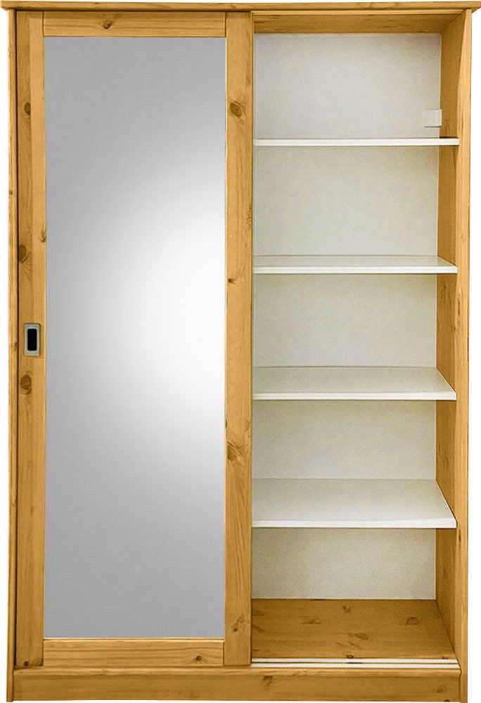 Home affaire Kledingkast Nekso met spiegel, breedte 114 cm, van mdf of massief hout, fsc®