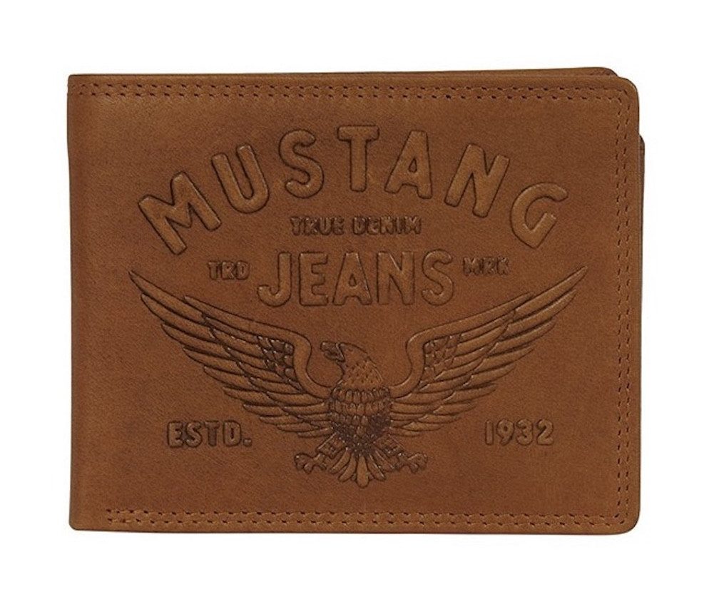 MUSTANG Portemonnee Valencia Portemonnee heren portefeuille heren portemonnees bruin
