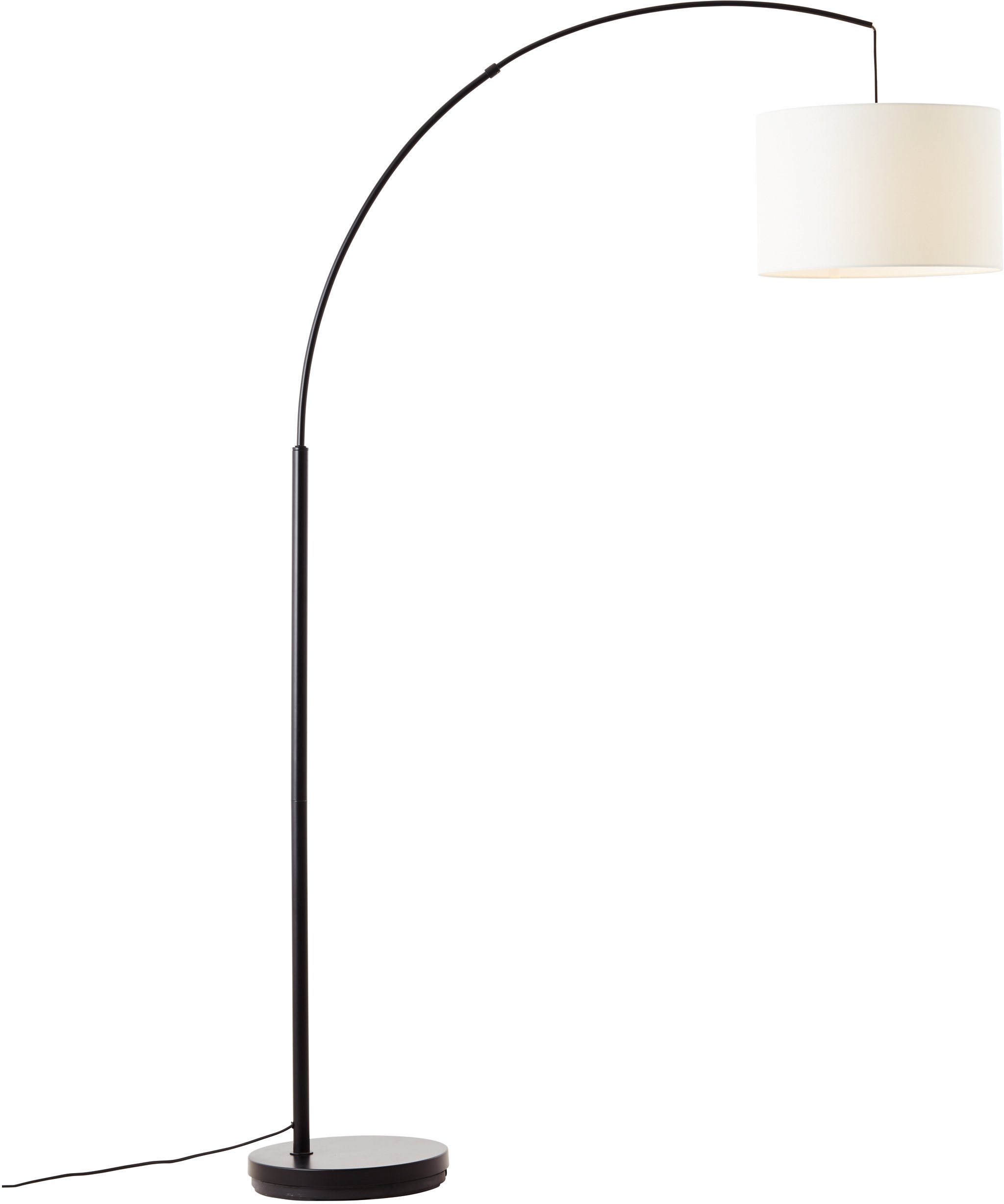 my home Staande lamp ELIJAH Booglamp textielen kap stof ø 36 cm (1 stuk)