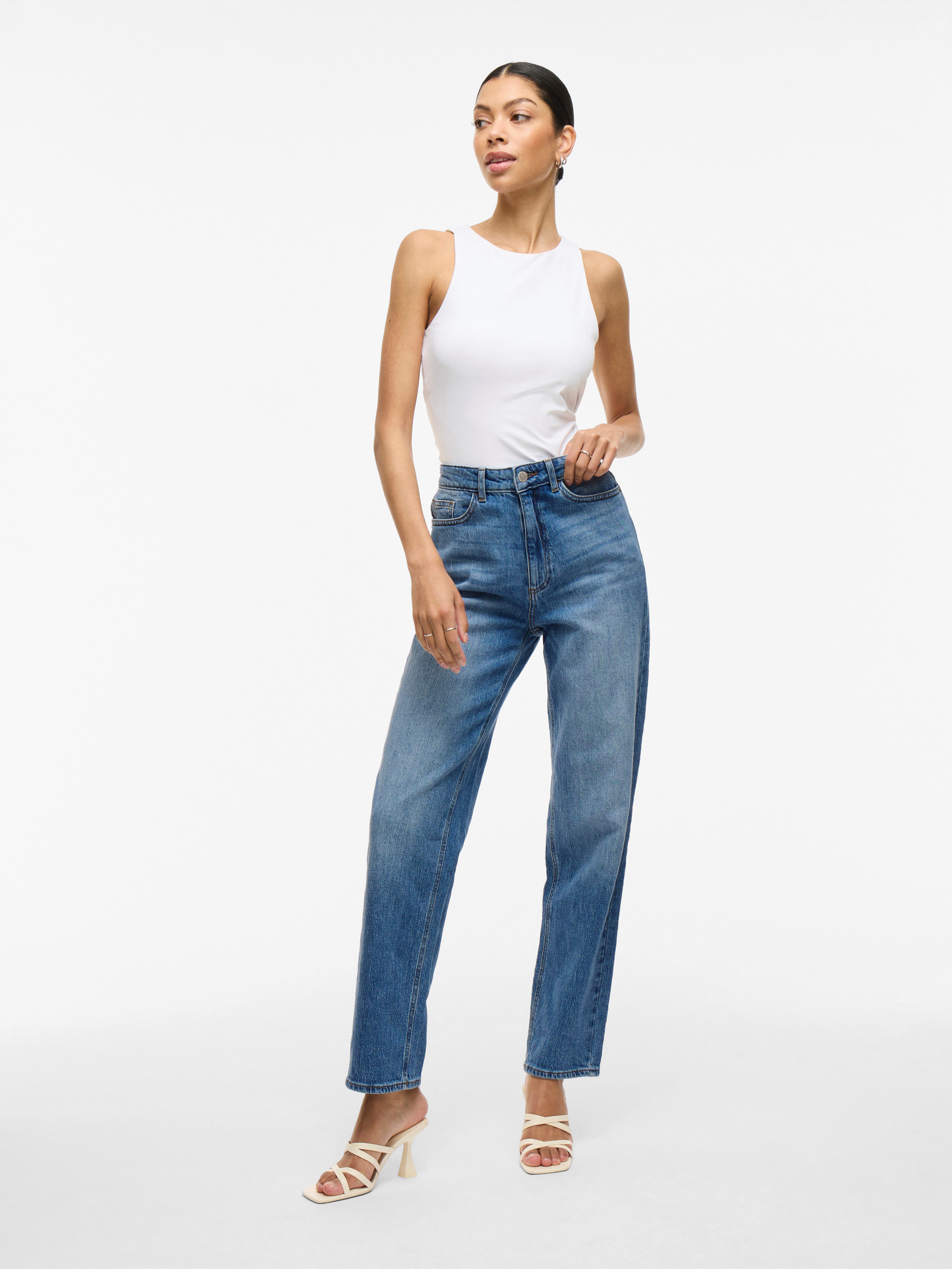 Vila High-waist jeans VIKELLY JAF HW STRAIGHT JEANS-NOOS