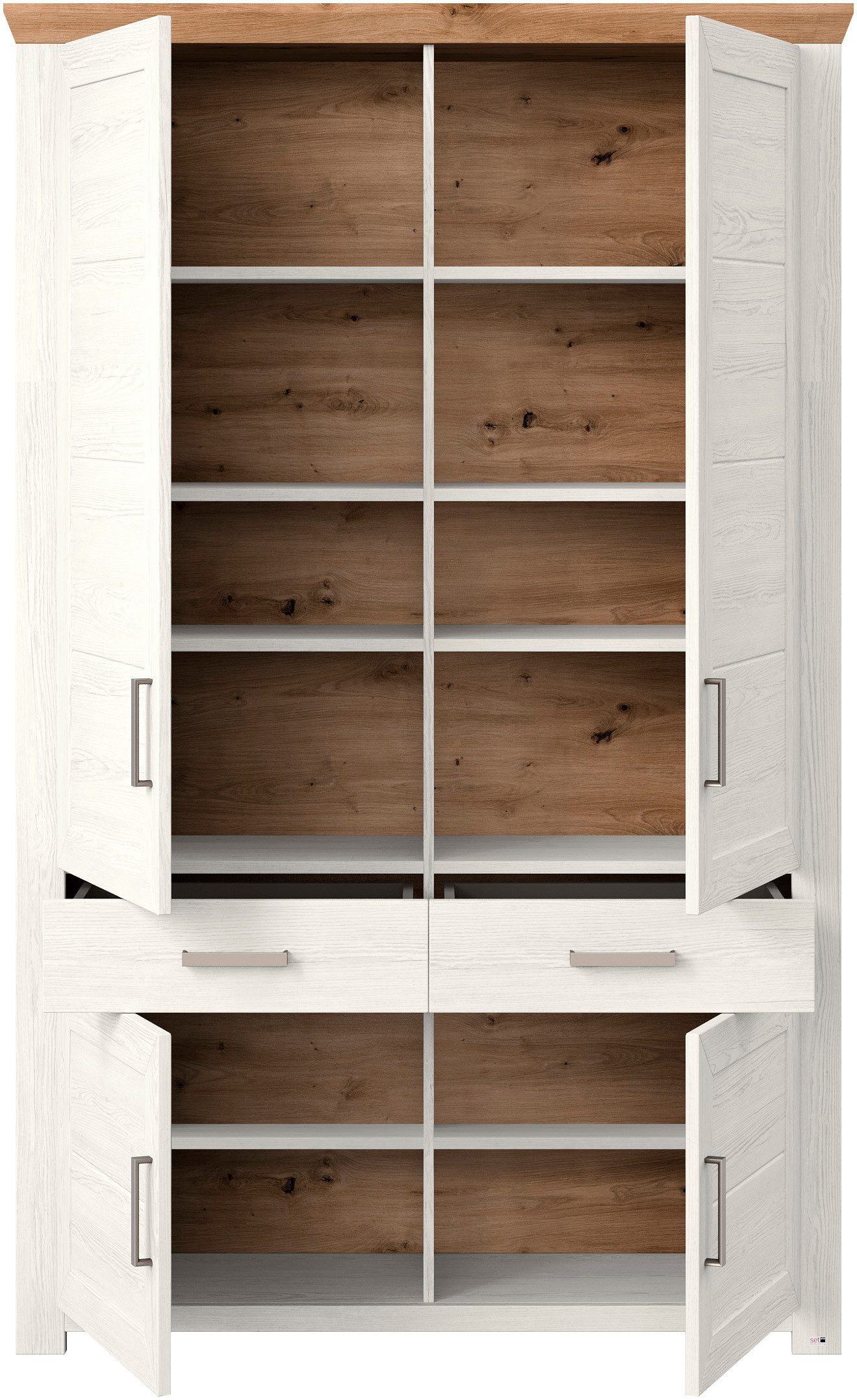 set one by Musterring Kastelement York met veel opbergruimte, verkrijgbaar in 3 kleuren, breedte 129 cm