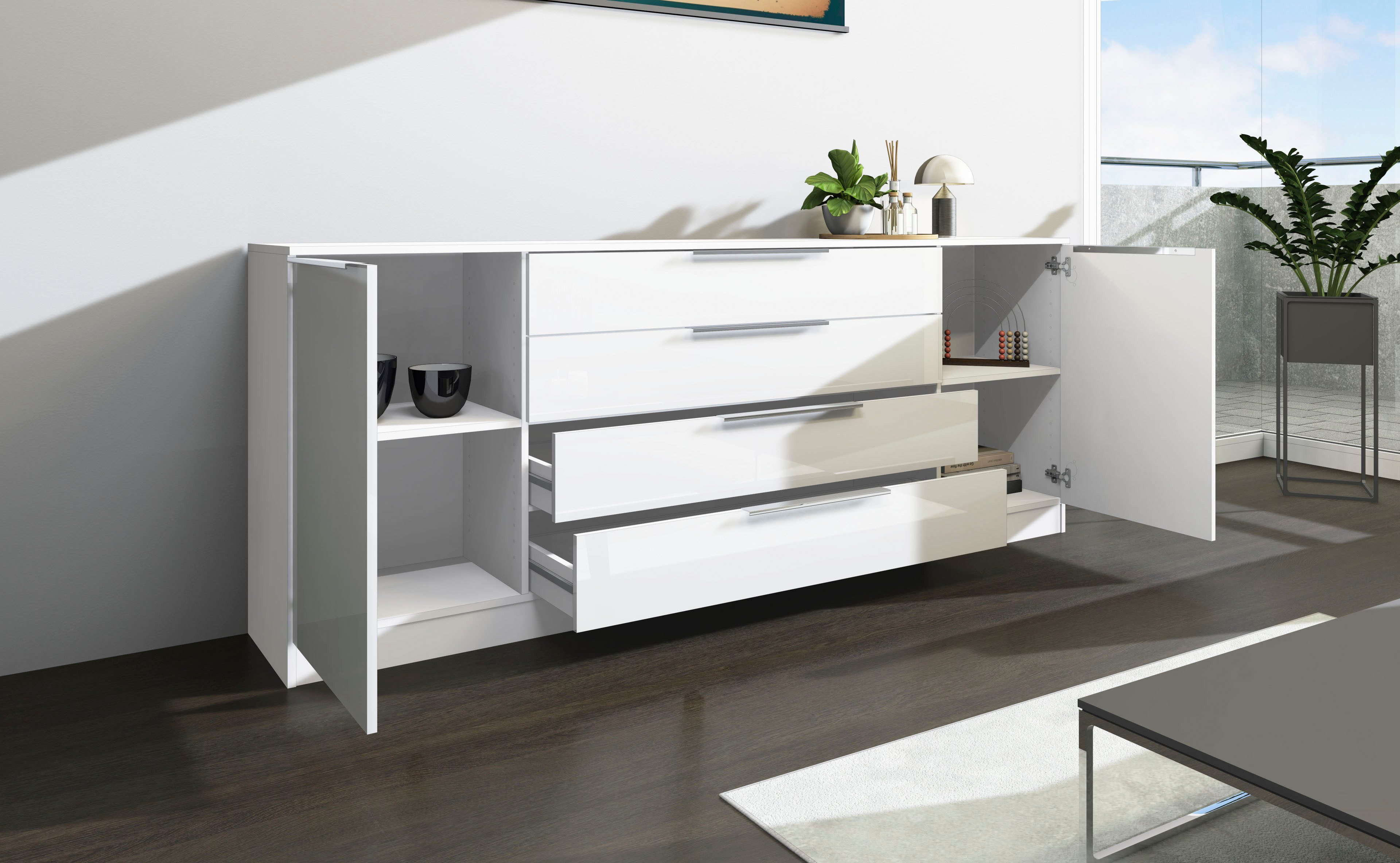 borchardt Möbel Kast Oliva Breedte 200 cm, met 4 lades
