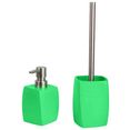 sanilo set badkameraccessoires wave green bestaand uit zeepdispenser en toiletborstel, mat (combi-set, 2-delig) groen