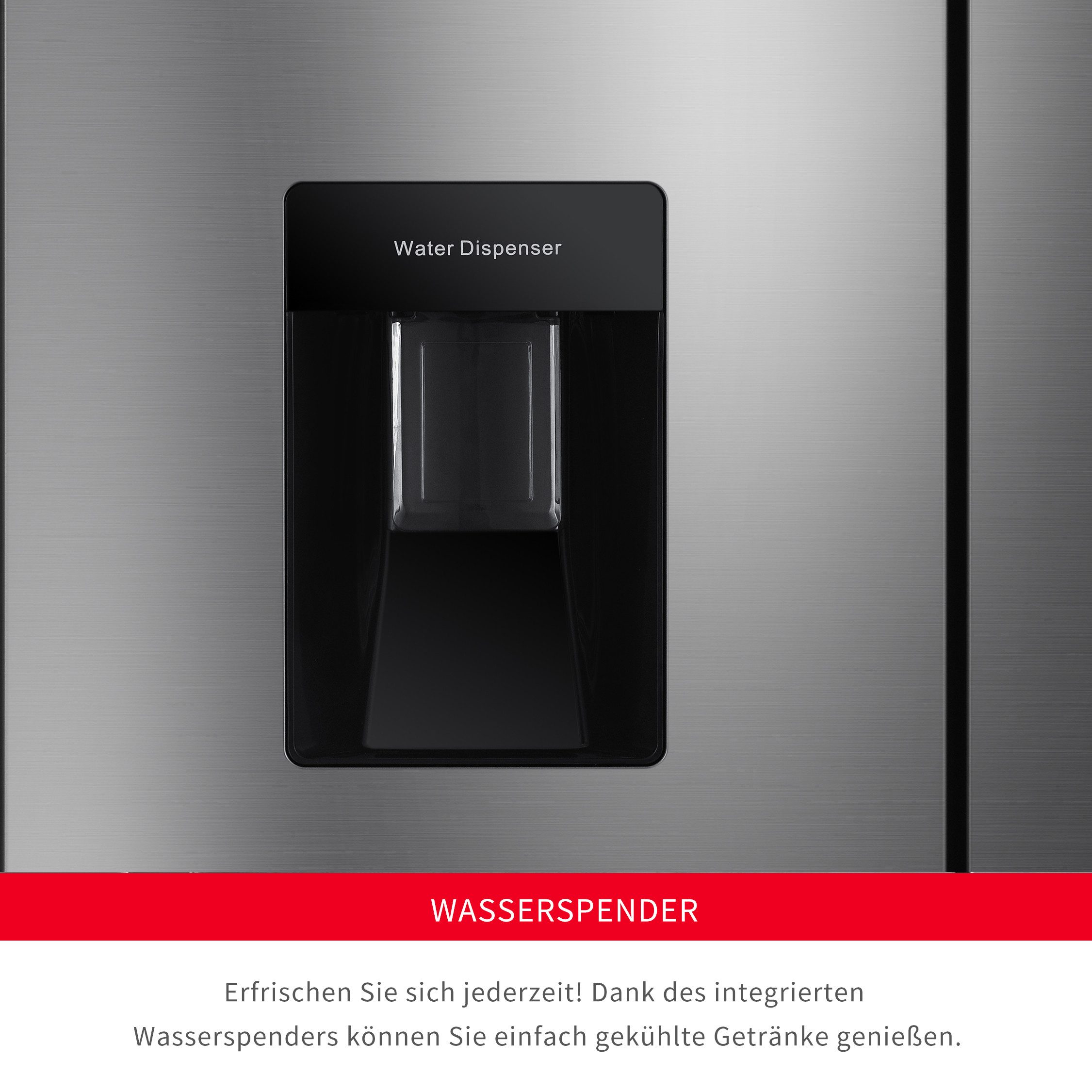Hanseatic MultiDoor HCDC18080CWDI NoFrost, waterdispenser, display