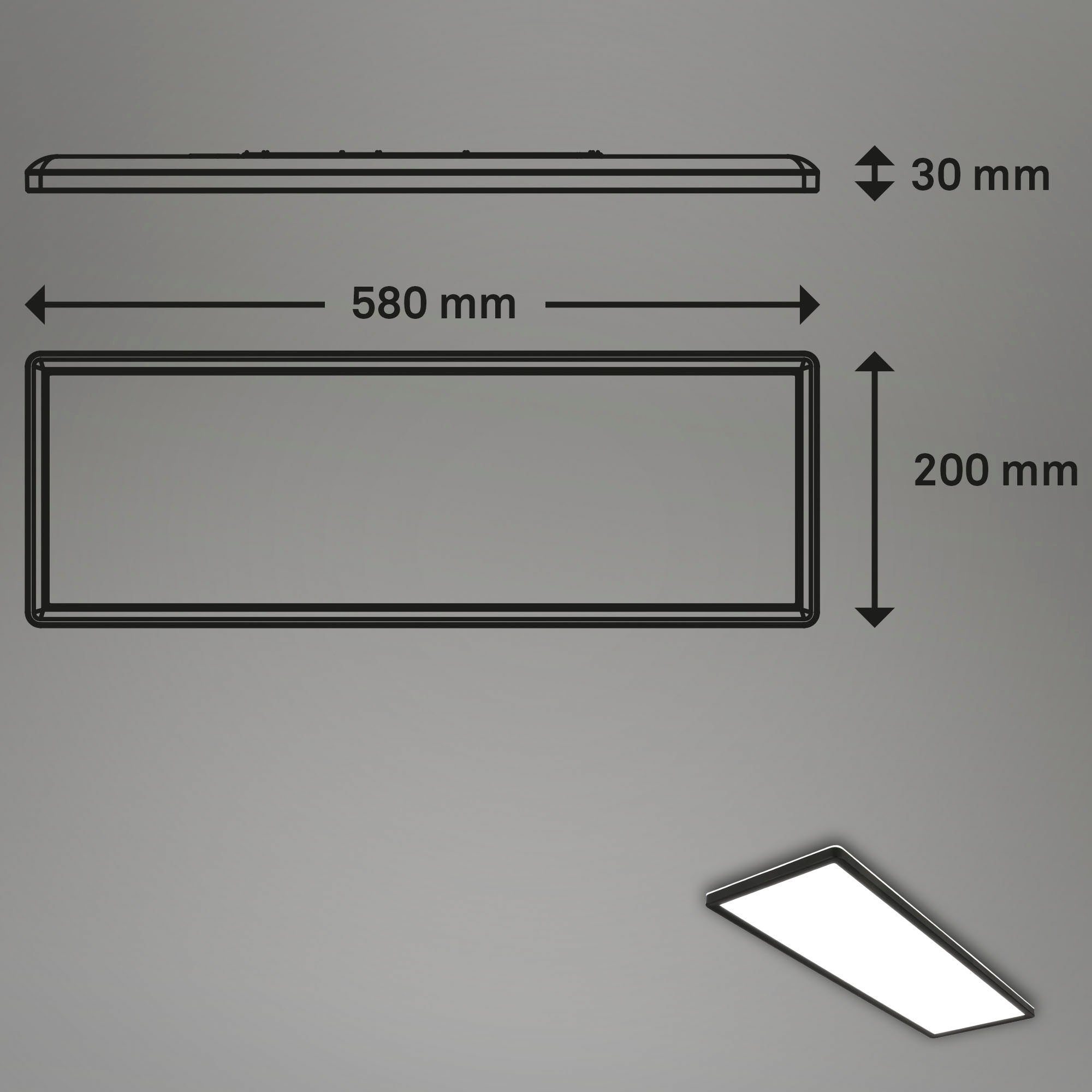 Briloner Leuchten Led-paneel SLIM Plafondlamp, ultraflauw, backlight effect, woonkamer, slaapkamer