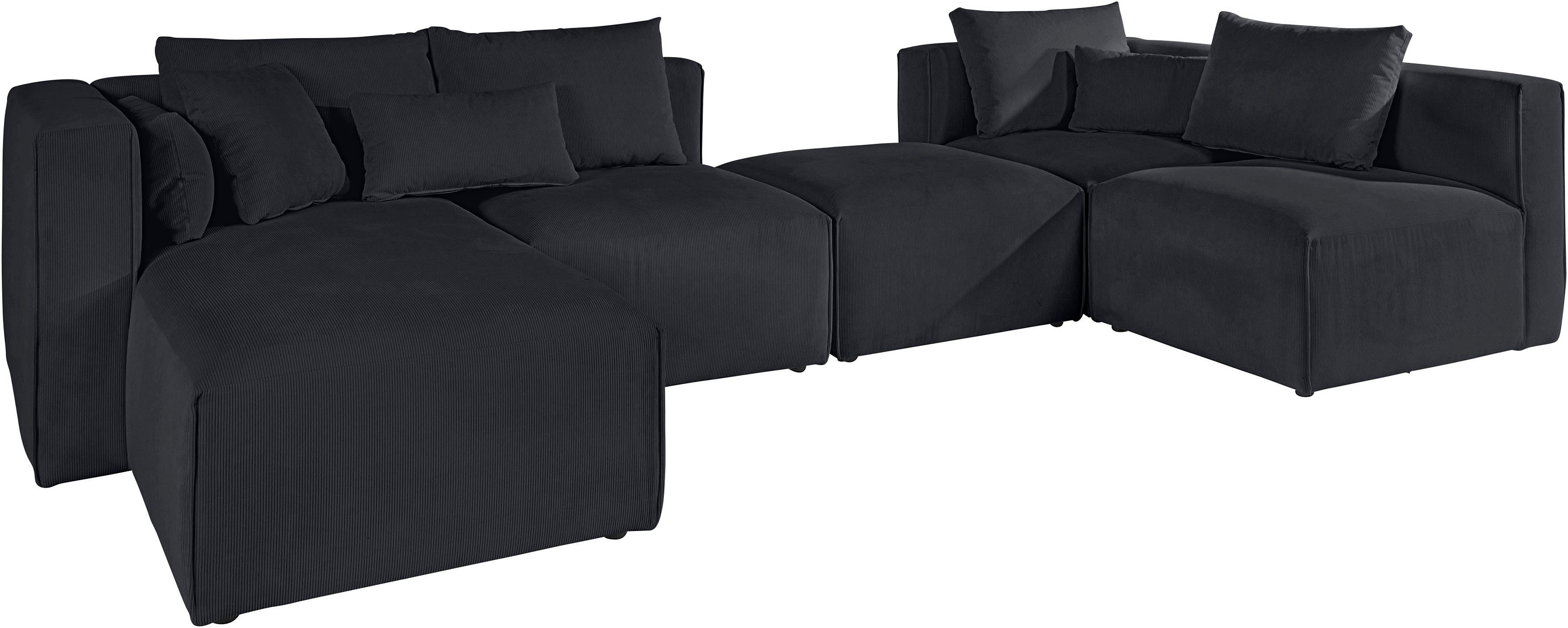 Guido Maria Kretschmer Home&Living Zithoek Comfine U-vorm samengesteld van modules, in 3 stoffen en vele kleuren
