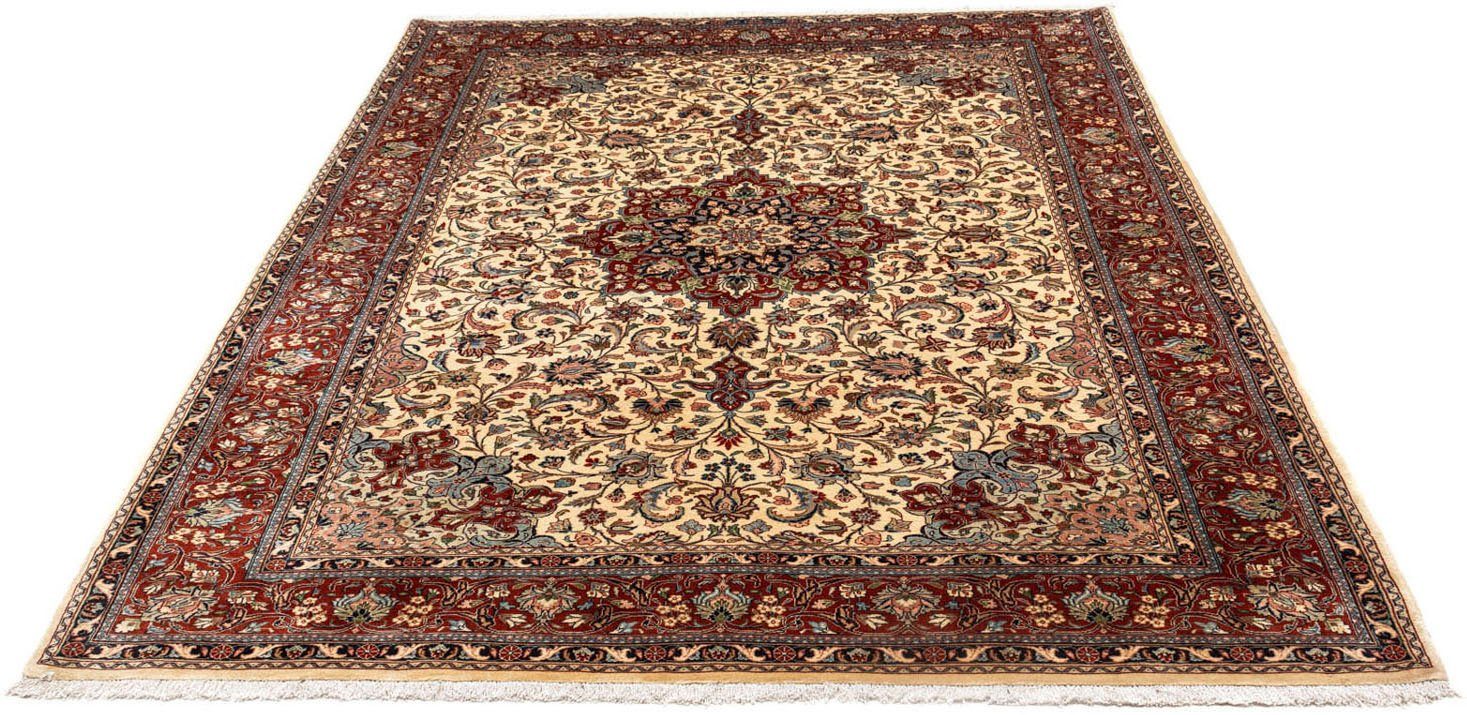 morgenland Wollen kleed Golpayegan sterk gedessineerd beige 270 x 205 cm Uniek exemplaar met certificaat