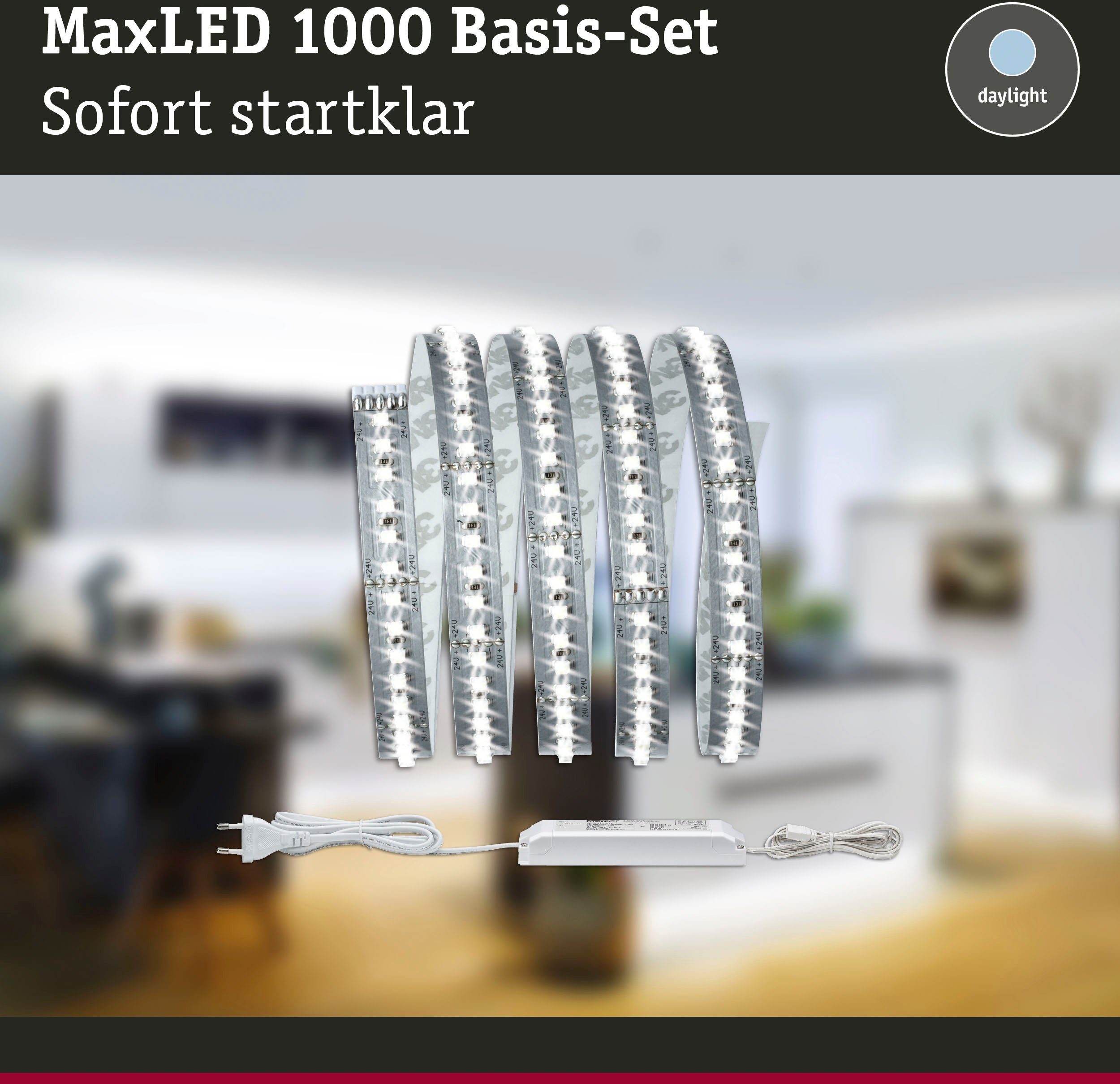 Paulmann Led-strepen MaxLED 1000 Basisset 1,5m Daglichtwit 18W 1100lm/m 6500K (1 stuk)