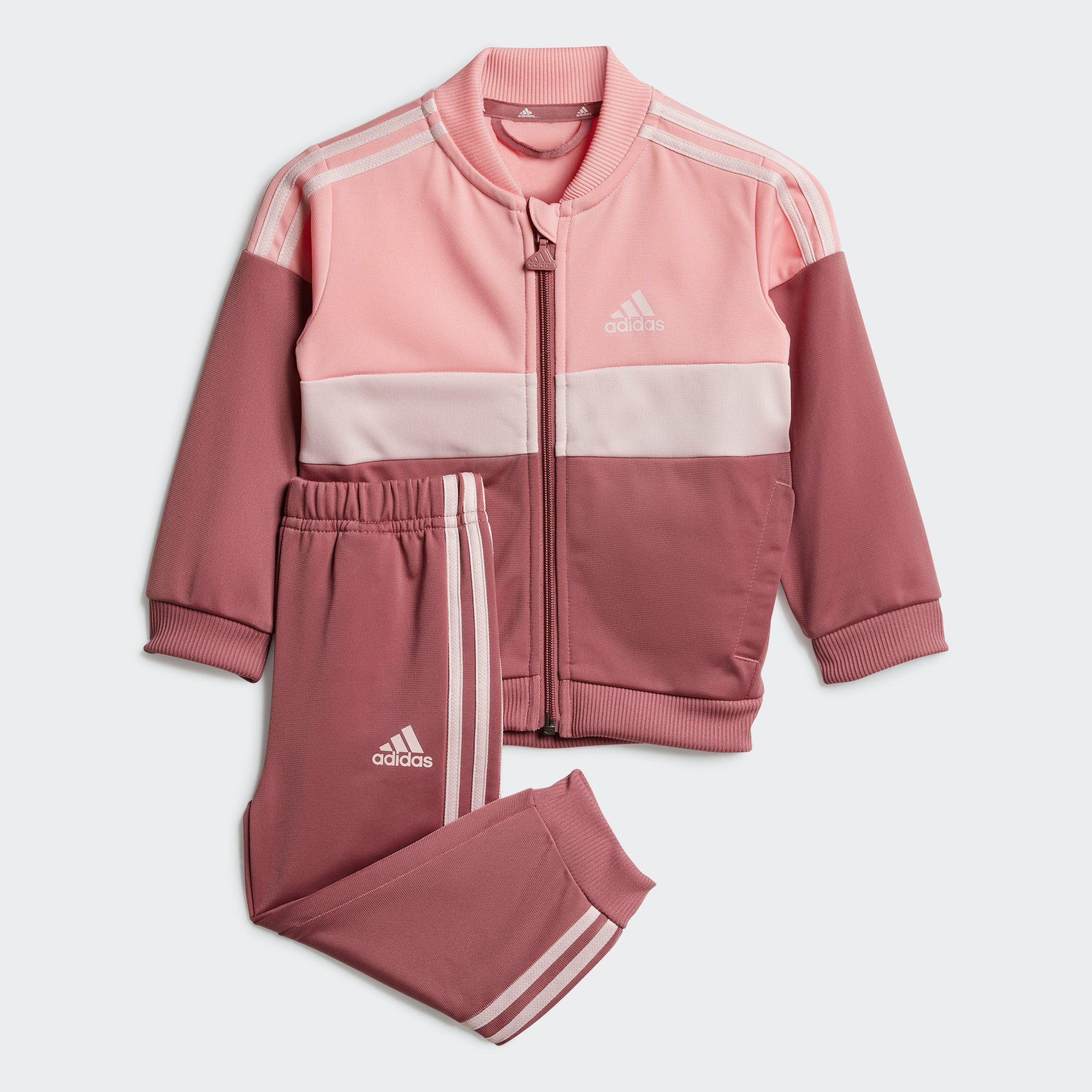 NU 20% KORTING: adidas Sportswear Trainingspak TIBERIO 3-STREIFEN COLORBLOCK SHINY KIDS (2-delig)