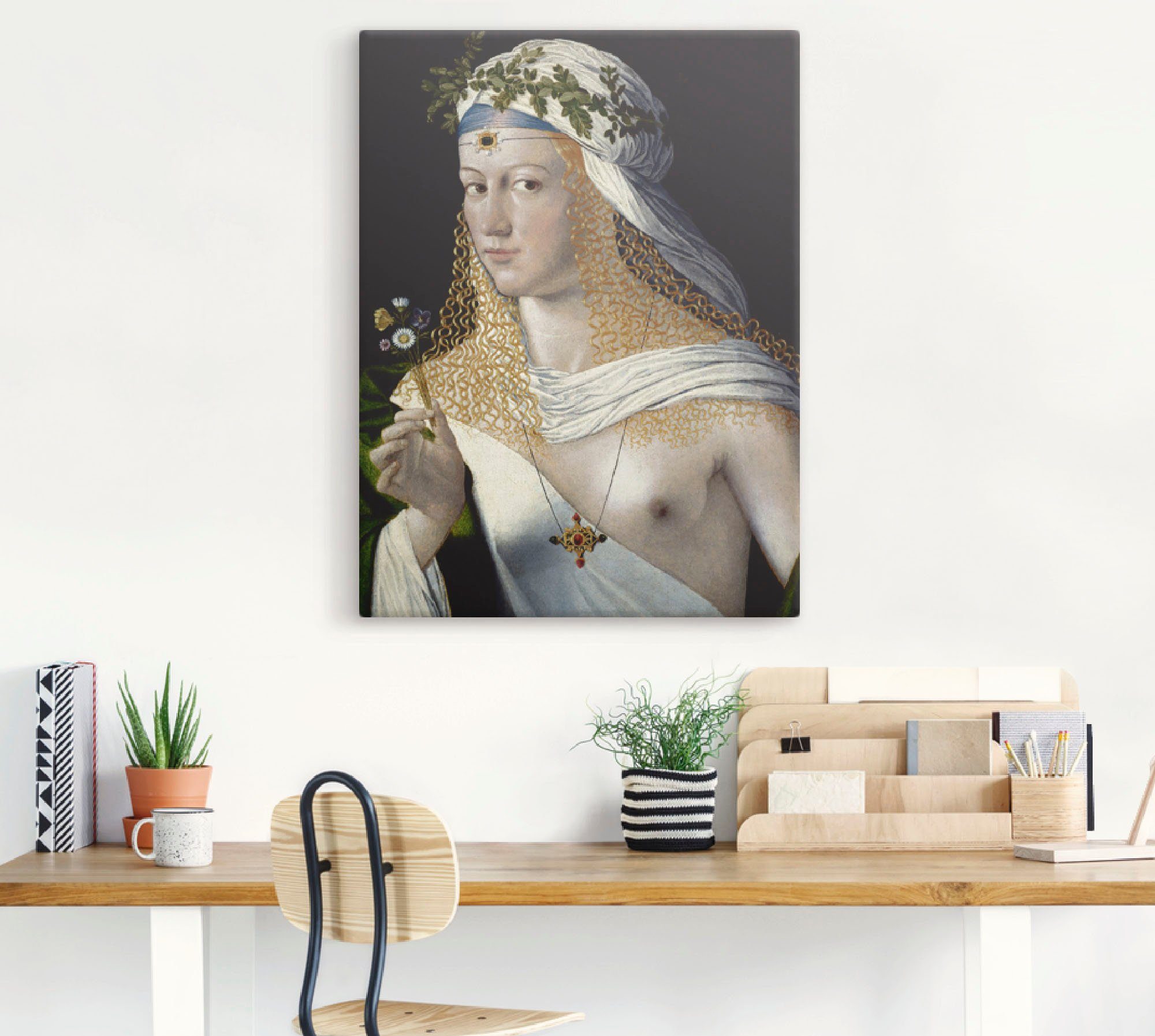Artland Artprint op linnen Ideaal portret van een courtisane als Flora