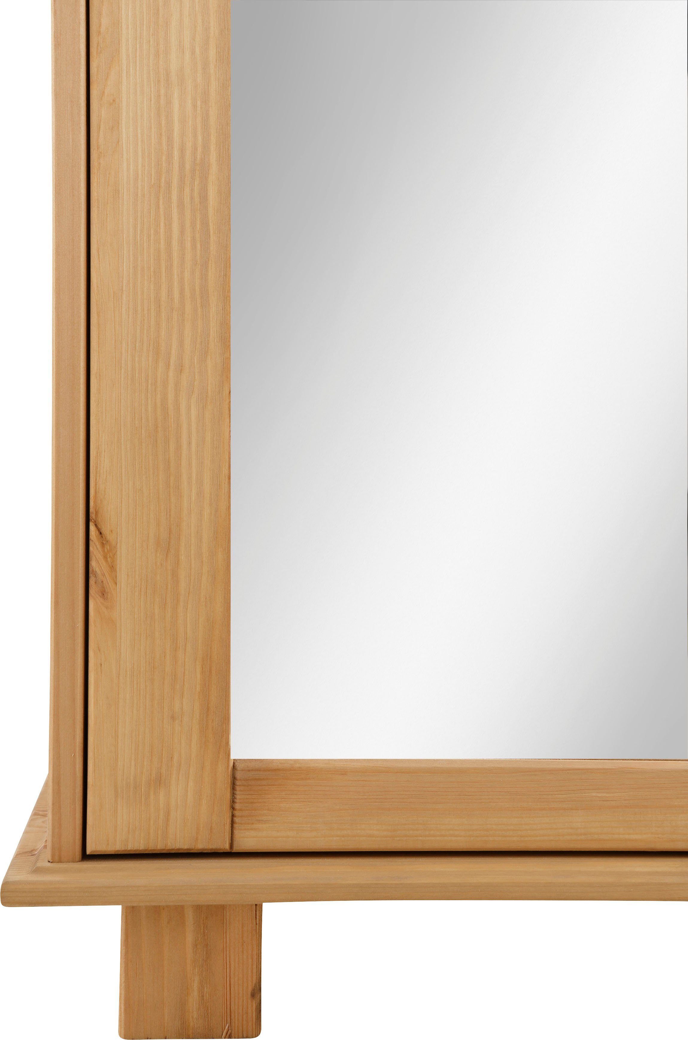 Home affaire Kledingkast Indra van massief dennenhout, met spiegel, discreet ornament