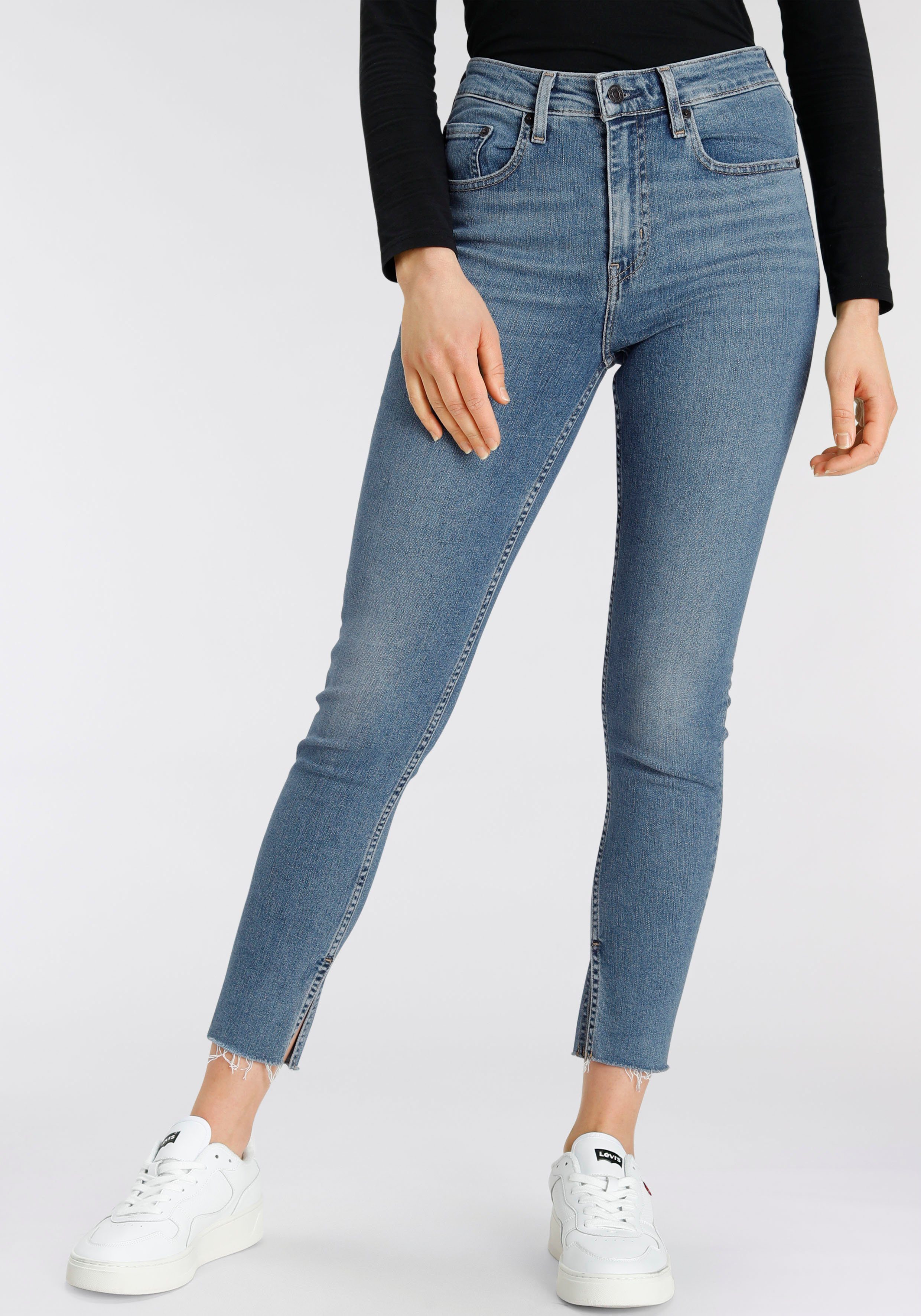 Levi's® Skinny fit jeans 721 High rise skinny met splitje in de zoom