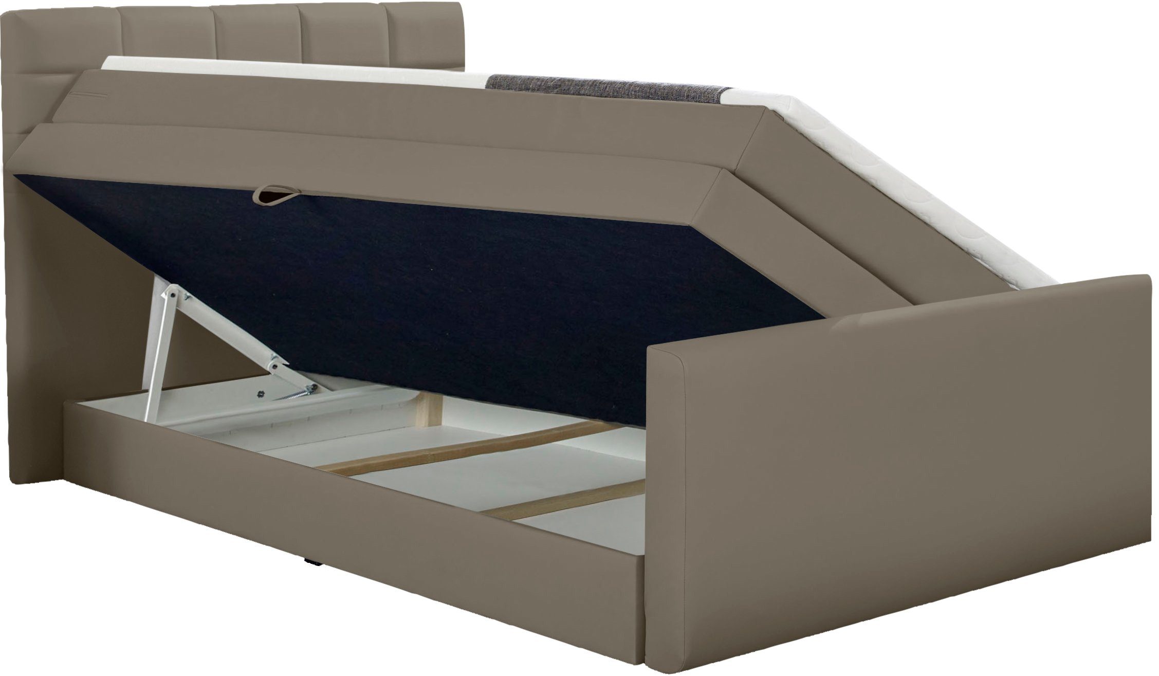 INOSIGN Boxspring Lethbridge incl. bedbox en matrastopper, twee matrastypes in h2