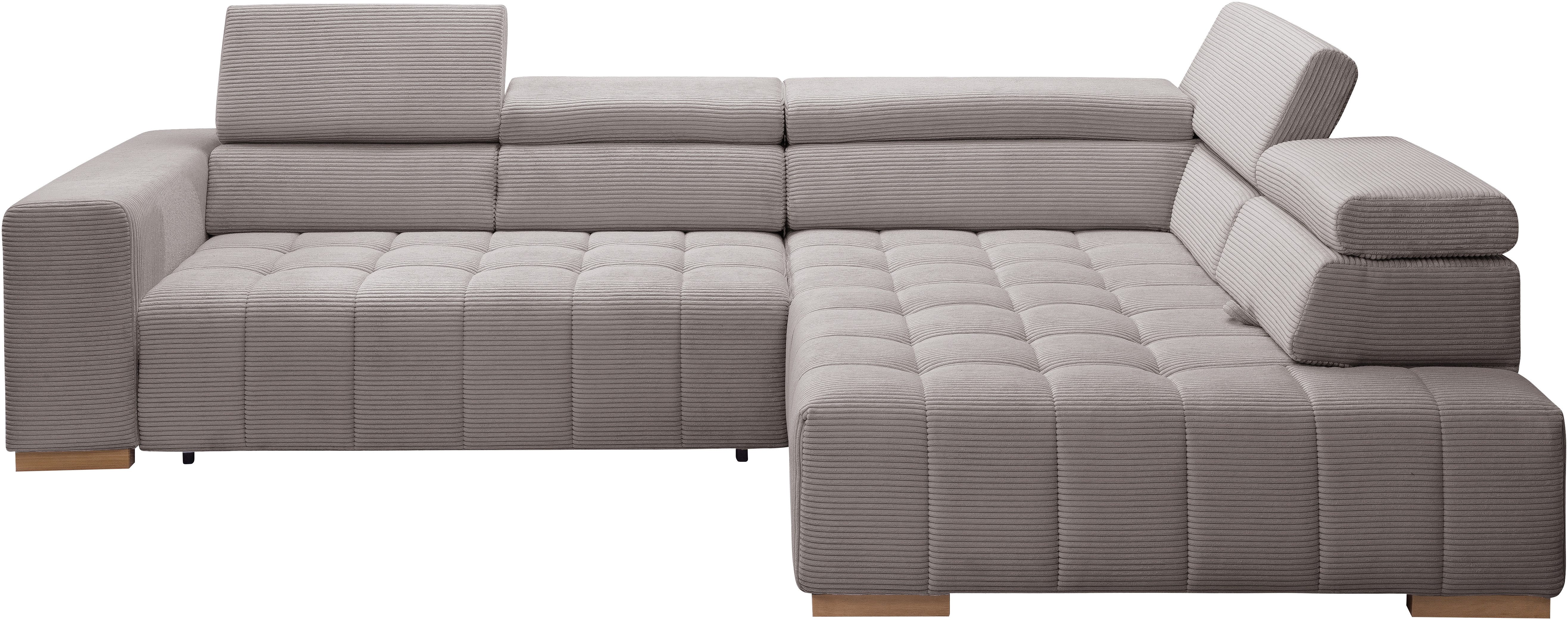 exxpo - sofa fashion Hoekbank Elianos, hoog zitcomfort, verfijnde kruisstepping in de zitting, L-vorm