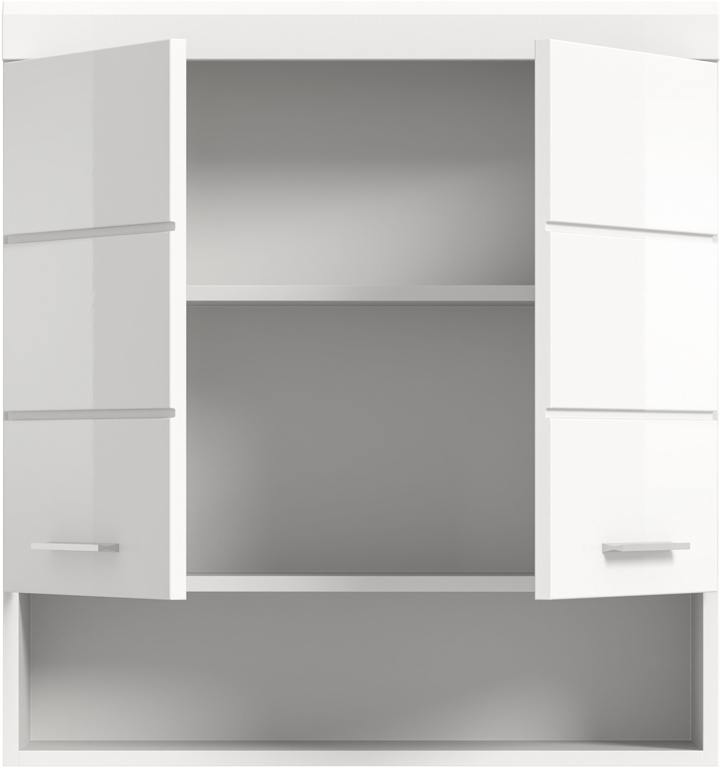 INOSIGN Hangend kastje Siena, breedte 74 cm, 2 deuren, 1 open vak, MDF-front in verschillende kleuren verkrijgbaar, badkamermeubels, badkamerkast, kast, badkamer