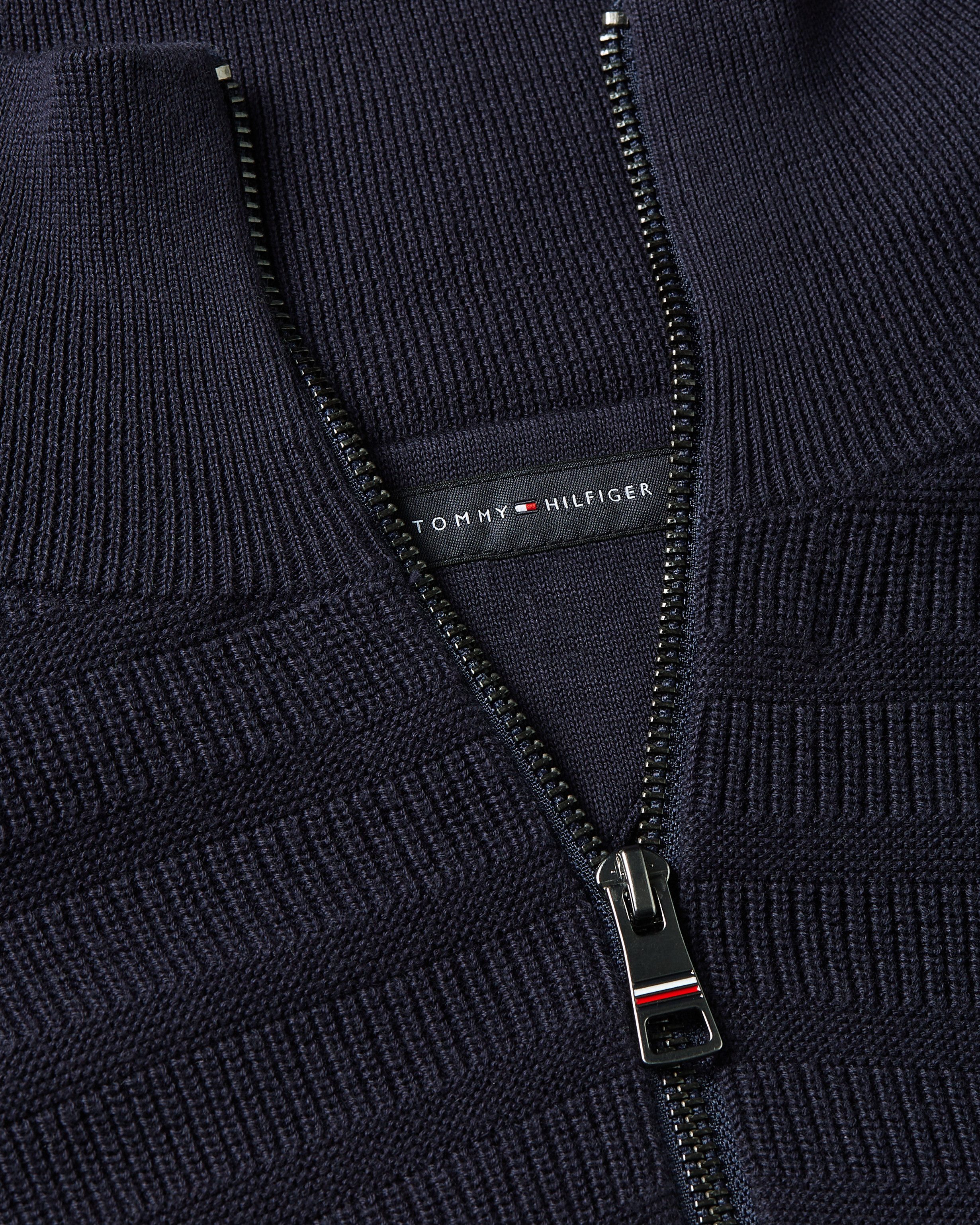 Tommy Hilfiger Schipperstrui STRIPE STRUCTURE ZIP MOCK