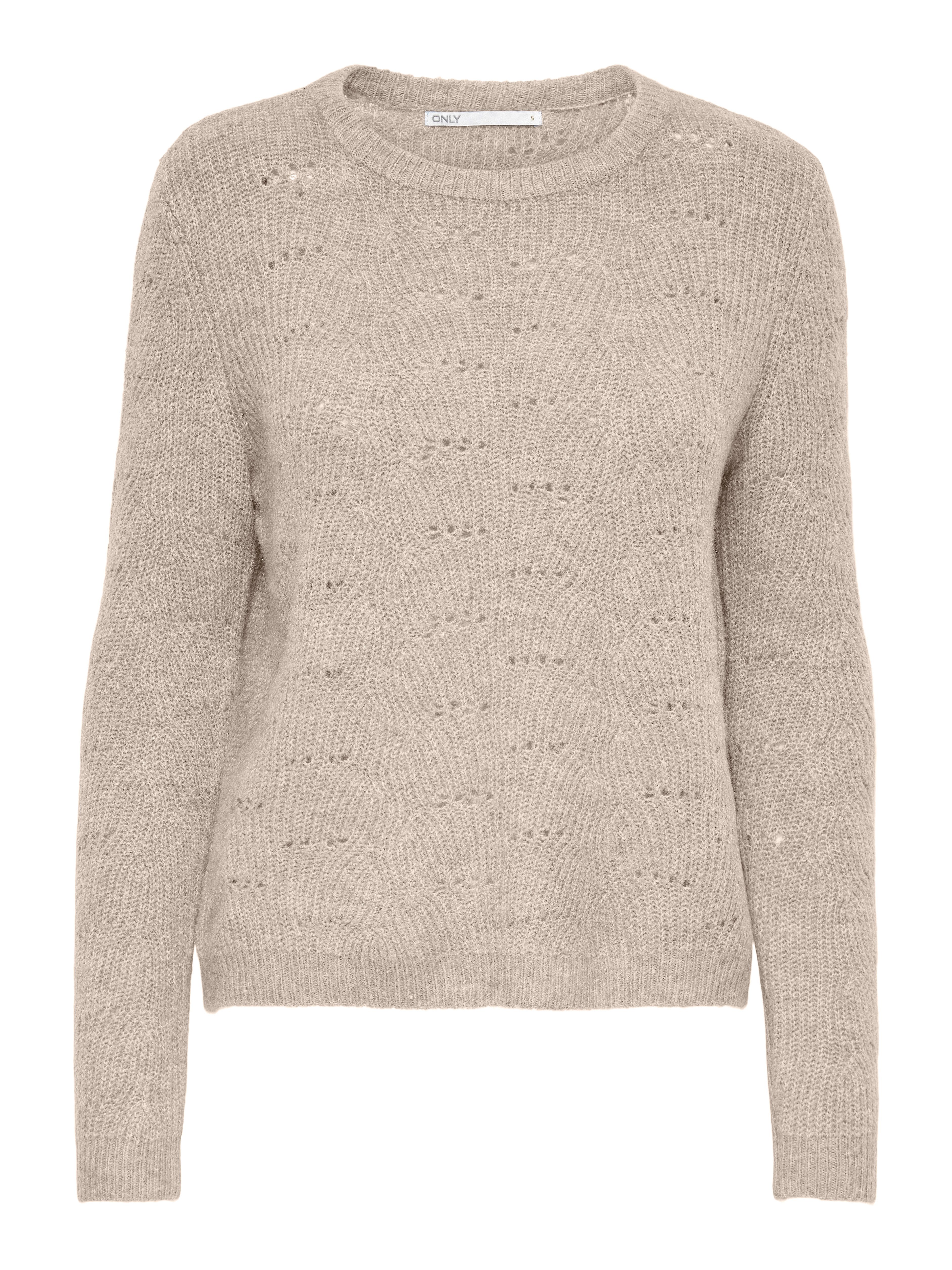 Only Trui met ronde hals ONLLOLLI L/S PULLOVER KNT NOOS