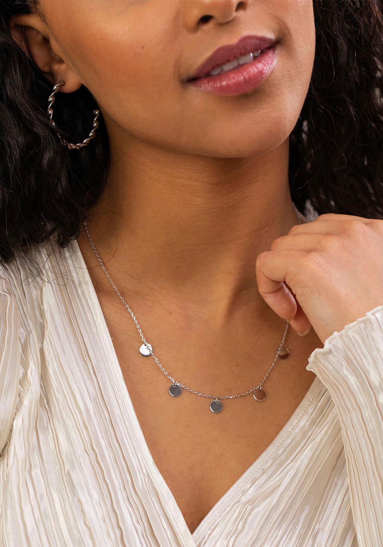 Purelei Ketting met hanger Sieraad cadeau Kalea, plaatje, cirkel, rond, Necklace-Kalea met jurk, overhemd, jeans, sportschoenen! gelegenheid verjaardag kerstmis