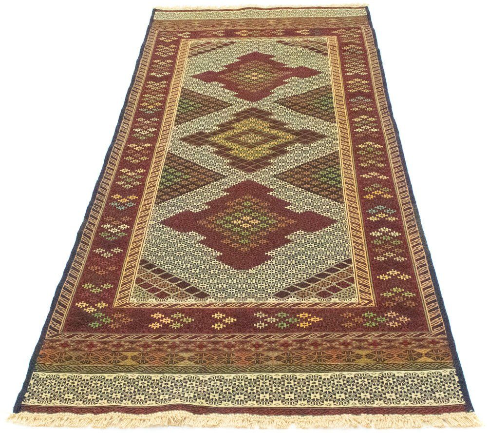 morgenland Wollen kleed Kelim Afghan vloerkleed met de hand geweven beige Laagpolig