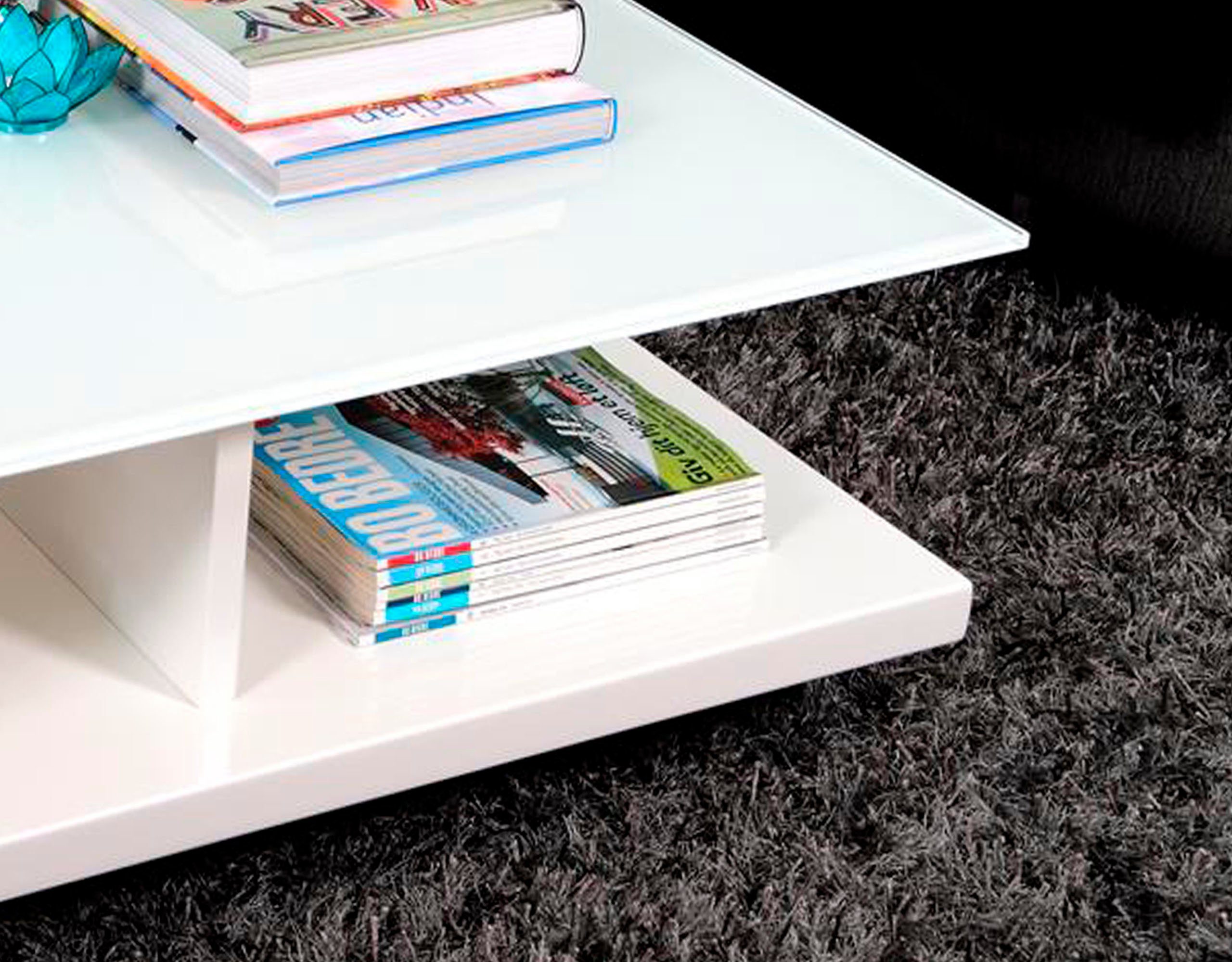 SalesFever Salontafel Tafelblad van gehard kristalglas