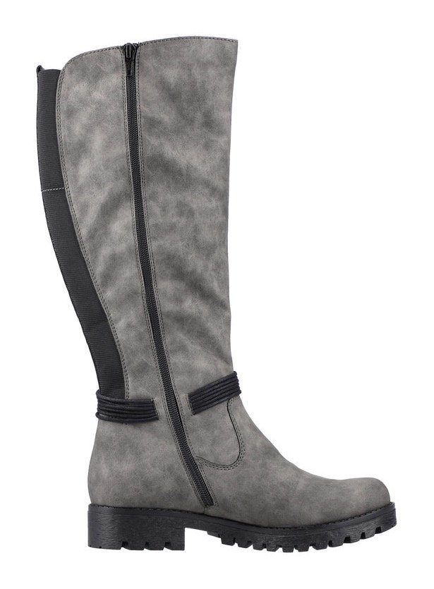 Rieker Winterlaarzen , lange laarzen, stretch, rits, met warme voering