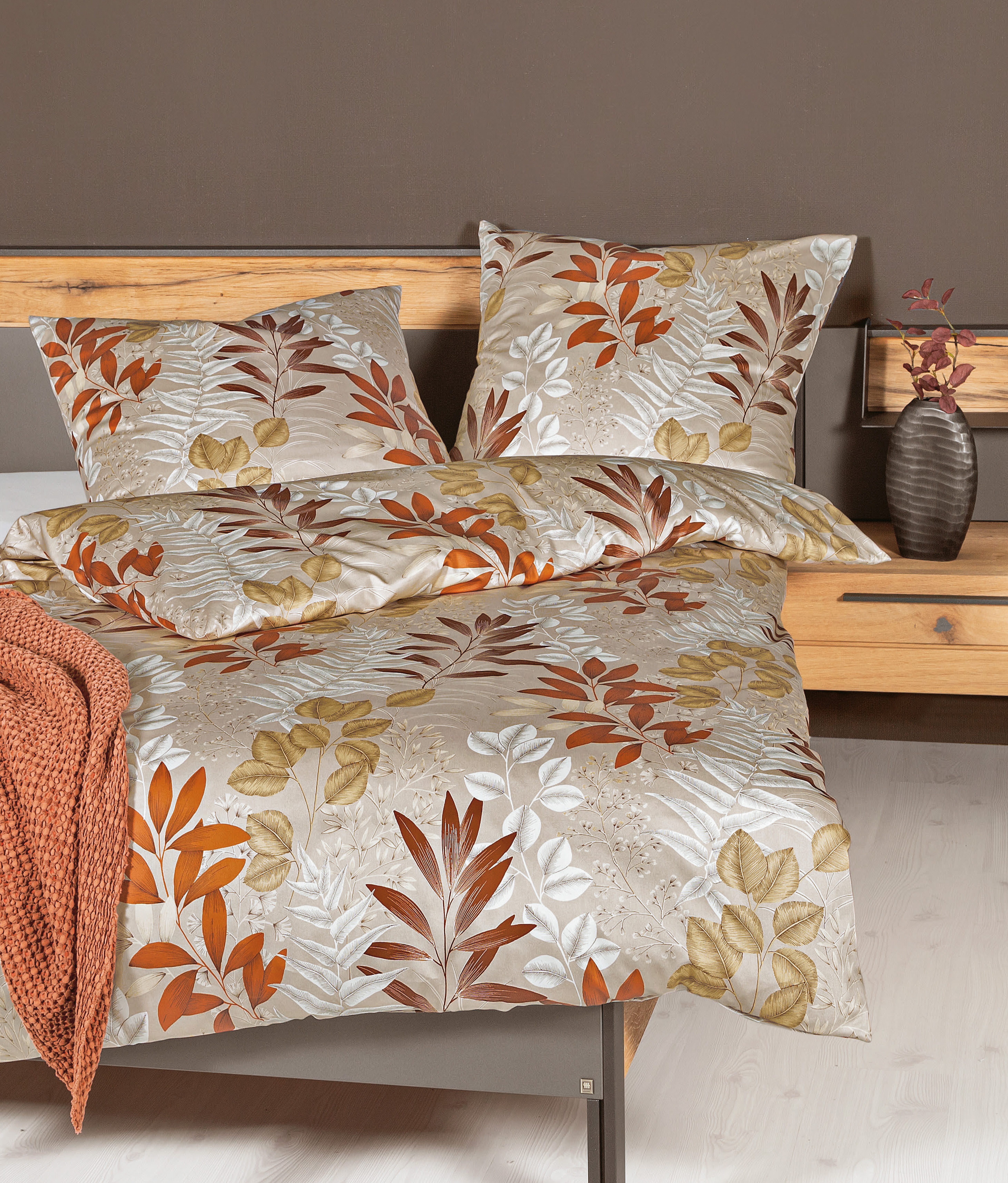 Janine Beddengoed Interlock-Jersey 55098 06 dekbedovertrekken oranje