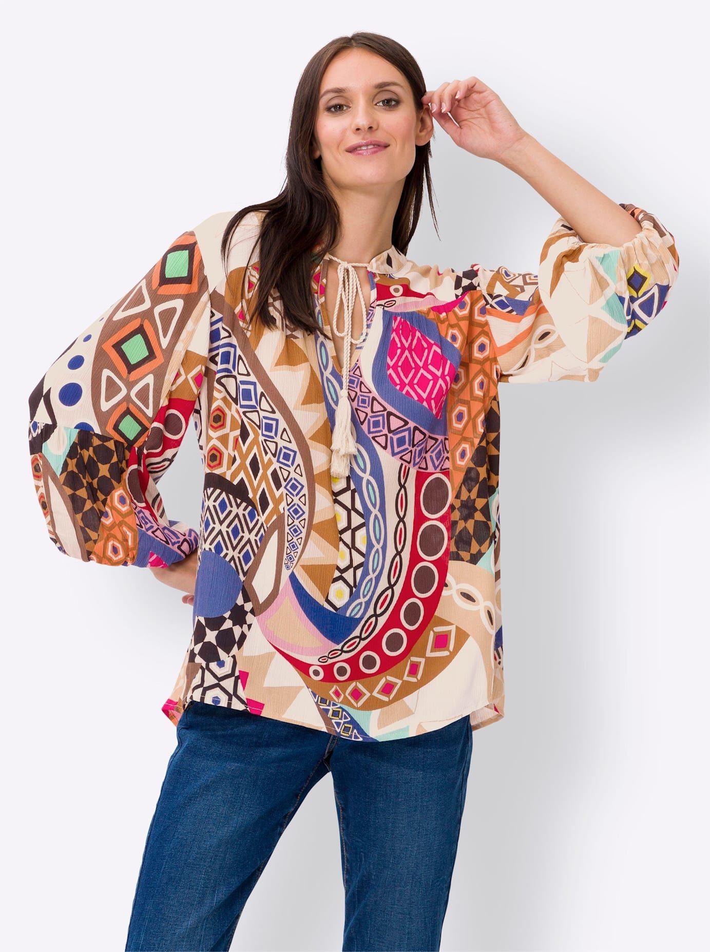 heine Gedessineerde blouse