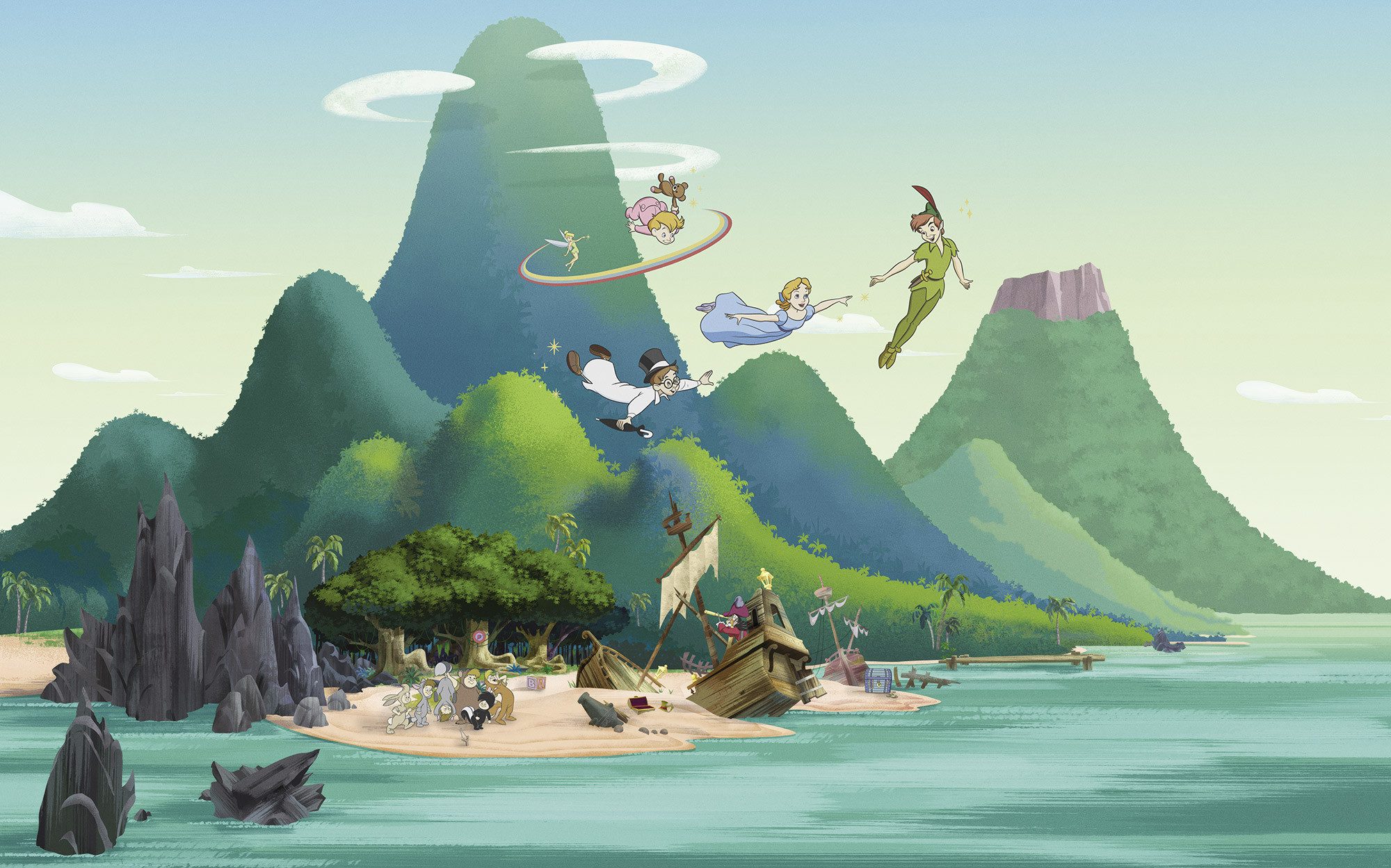 Komar Kinderbehang Disney Peter Pan And the Lost Boys (1 stuk)