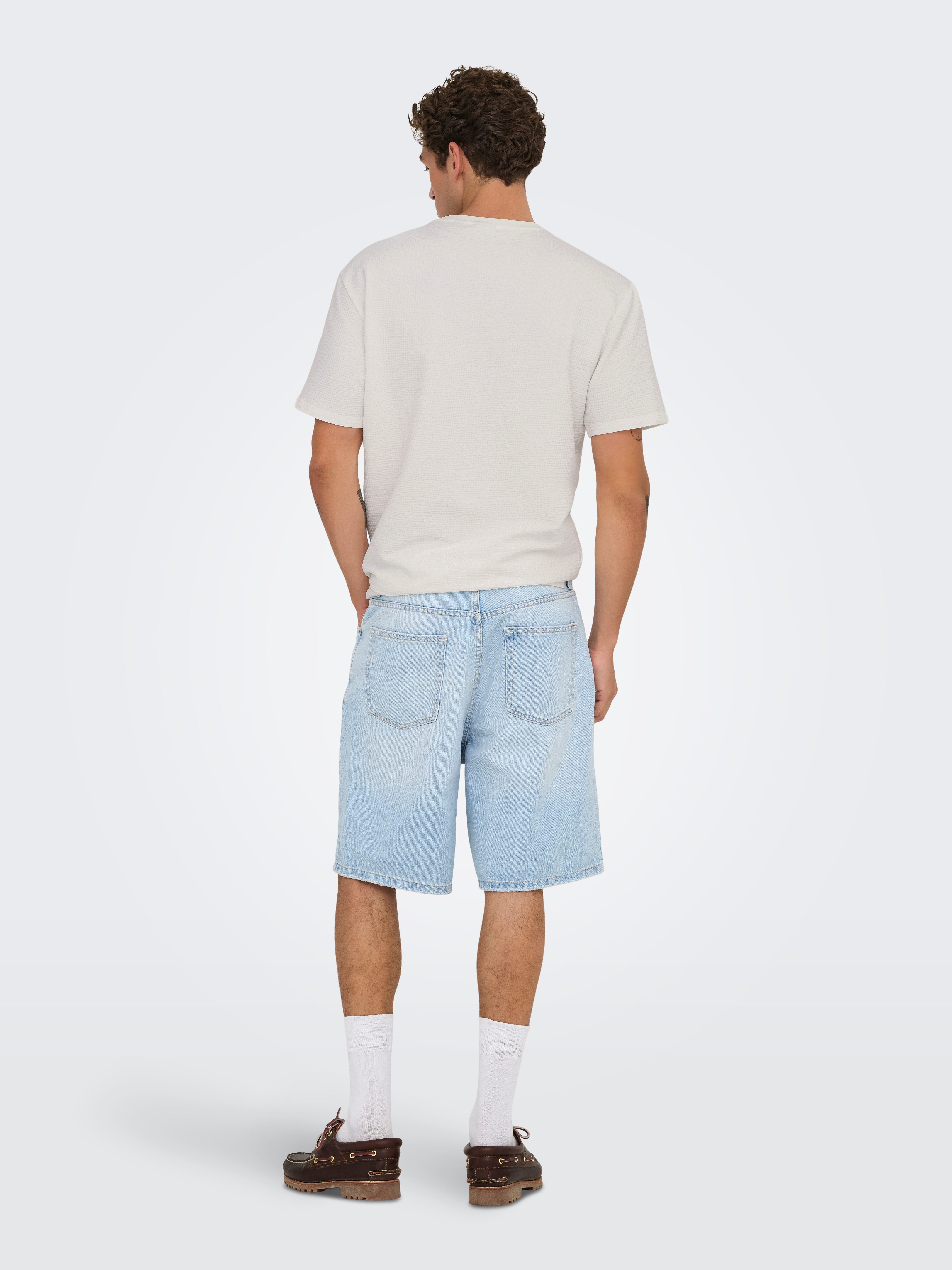 ONLY & SONS Shirt met ronde hals ONSKIAN LIFE REG SEERSUCKER SS TEE NOOS