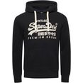 superdry hoodie sdvintage logo heritage hood zwart