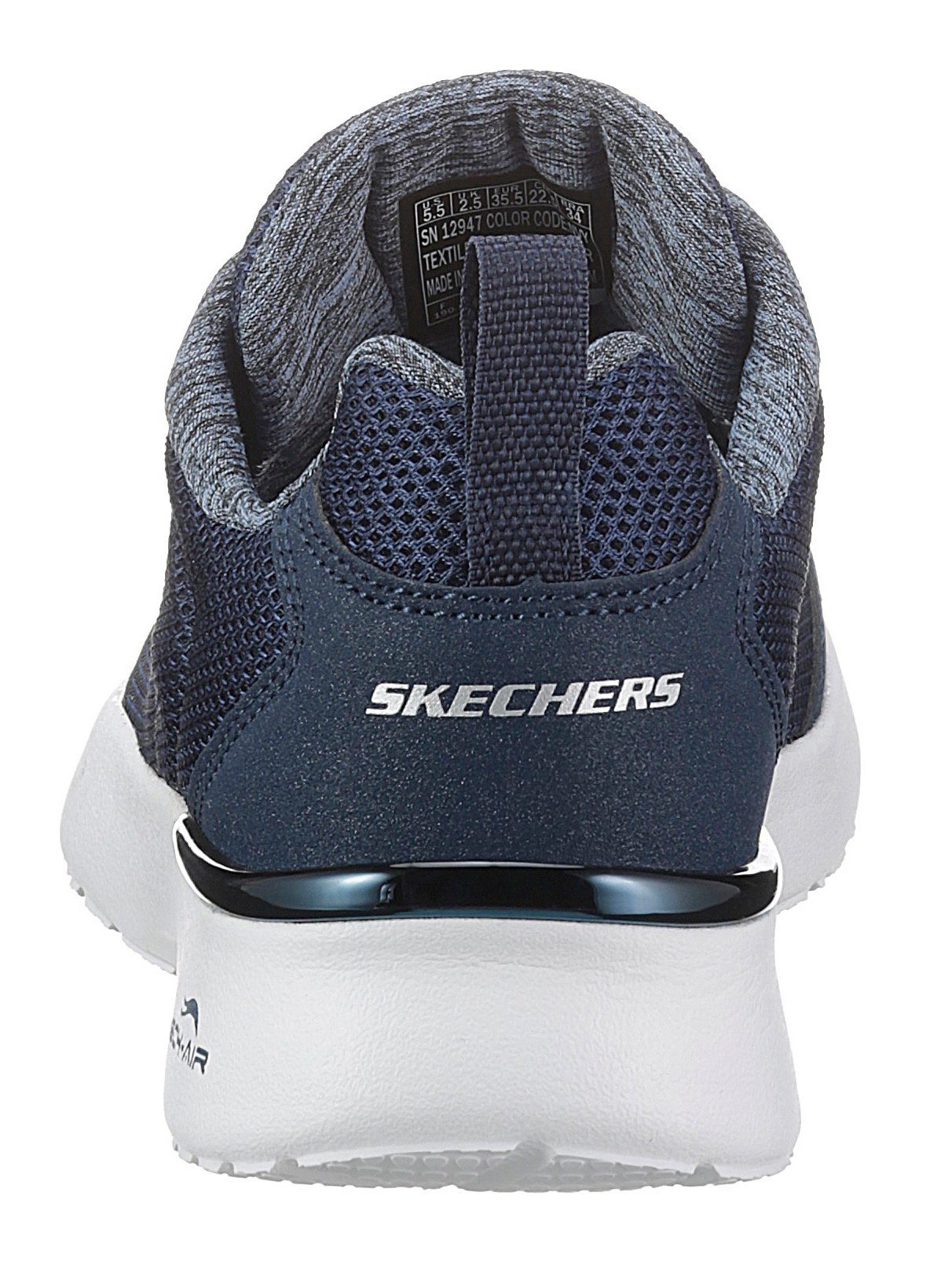 skechers sneakers skech-air dynamight - fast brake blauw