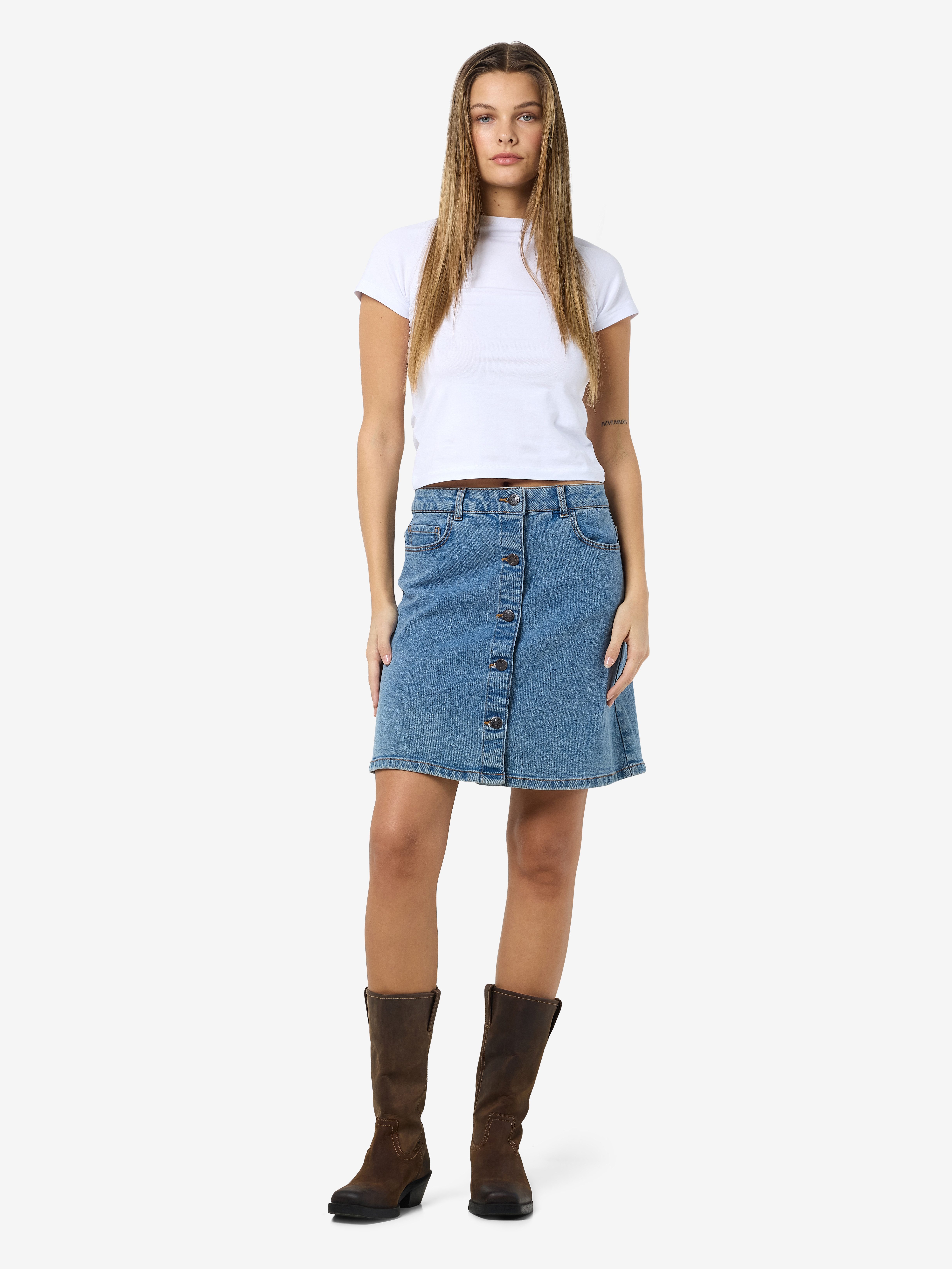 Noisy may Jeans rok NMRONNIE NW A SHAPE SKIRT VI375LB NOOS