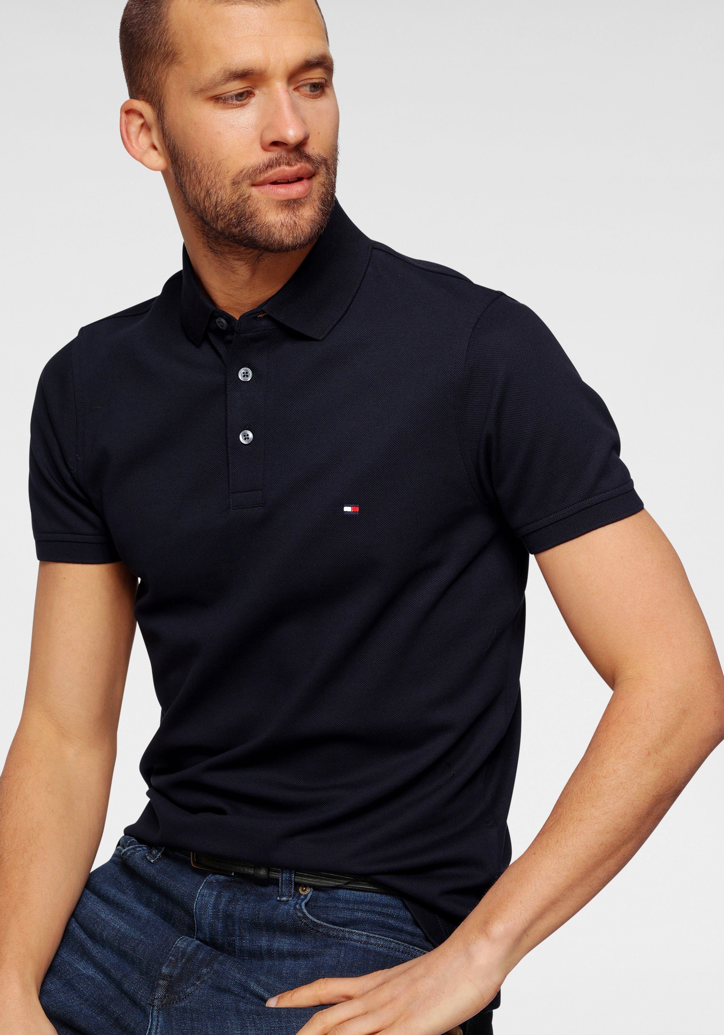 Tommy Hilfiger Poloshirt 1985 SLIM POLO hoogwaardige katoen-piqué kwaliteit
