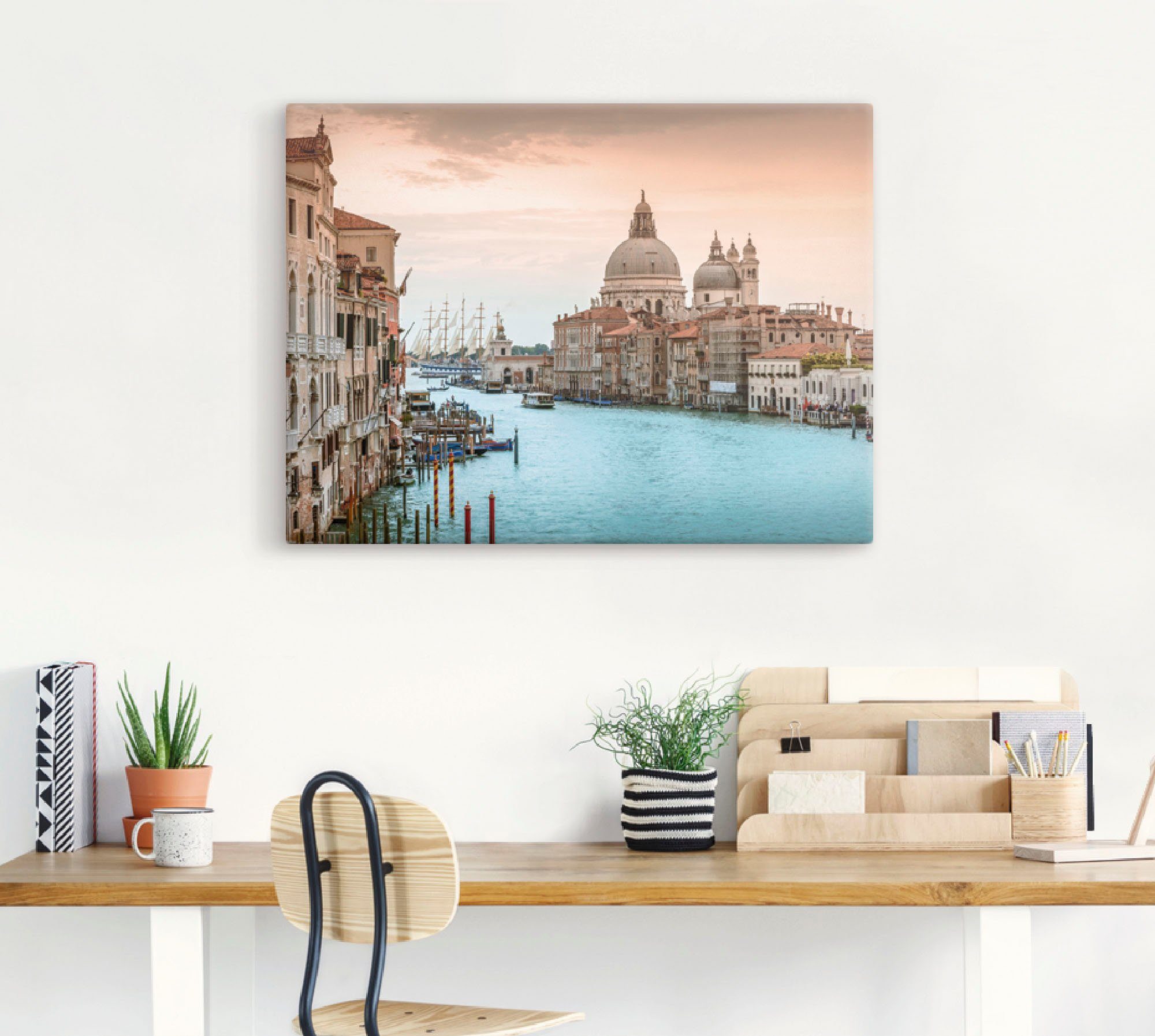 Artland Artprint Venetië Canal Grande I als artprint van aluminium, artprint voor buiten, artprint op linnen, poster, muursticker