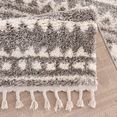carpet city hoogpolig vloerkleed pulpy 542 bijzonder zacht, met franje, etno-look, ideaal voor woonkamer  slaapkamer grijs