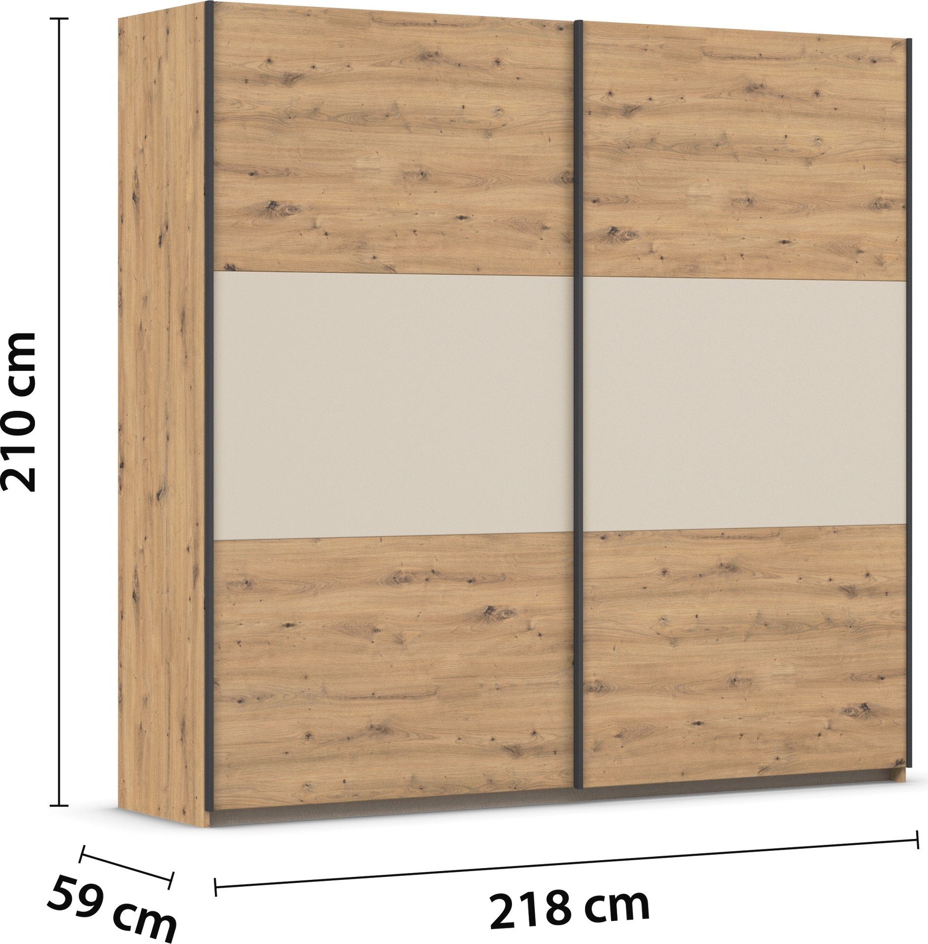rauch Zweefdeurkast Kledingkast kast garderobe garderobekast waskast NEO met een royale opbergruimte en vele verschillende kleurencombinaties