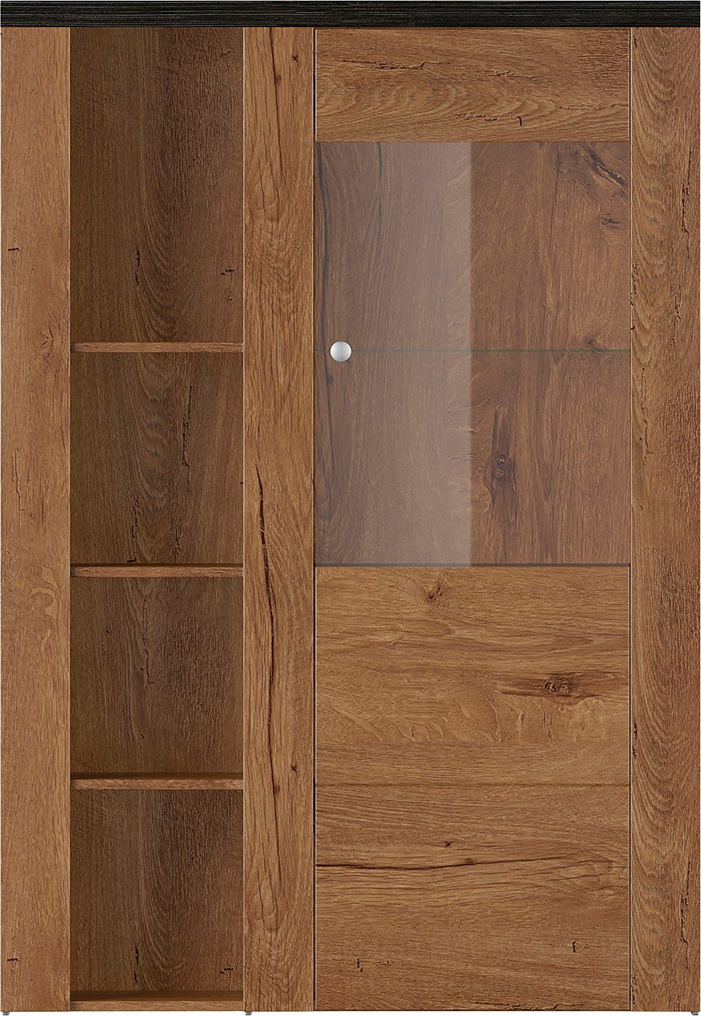Home affaire Vitrinekast Larona, tijdloze glazen vitrine, hoge kast hoogte 145 cm
