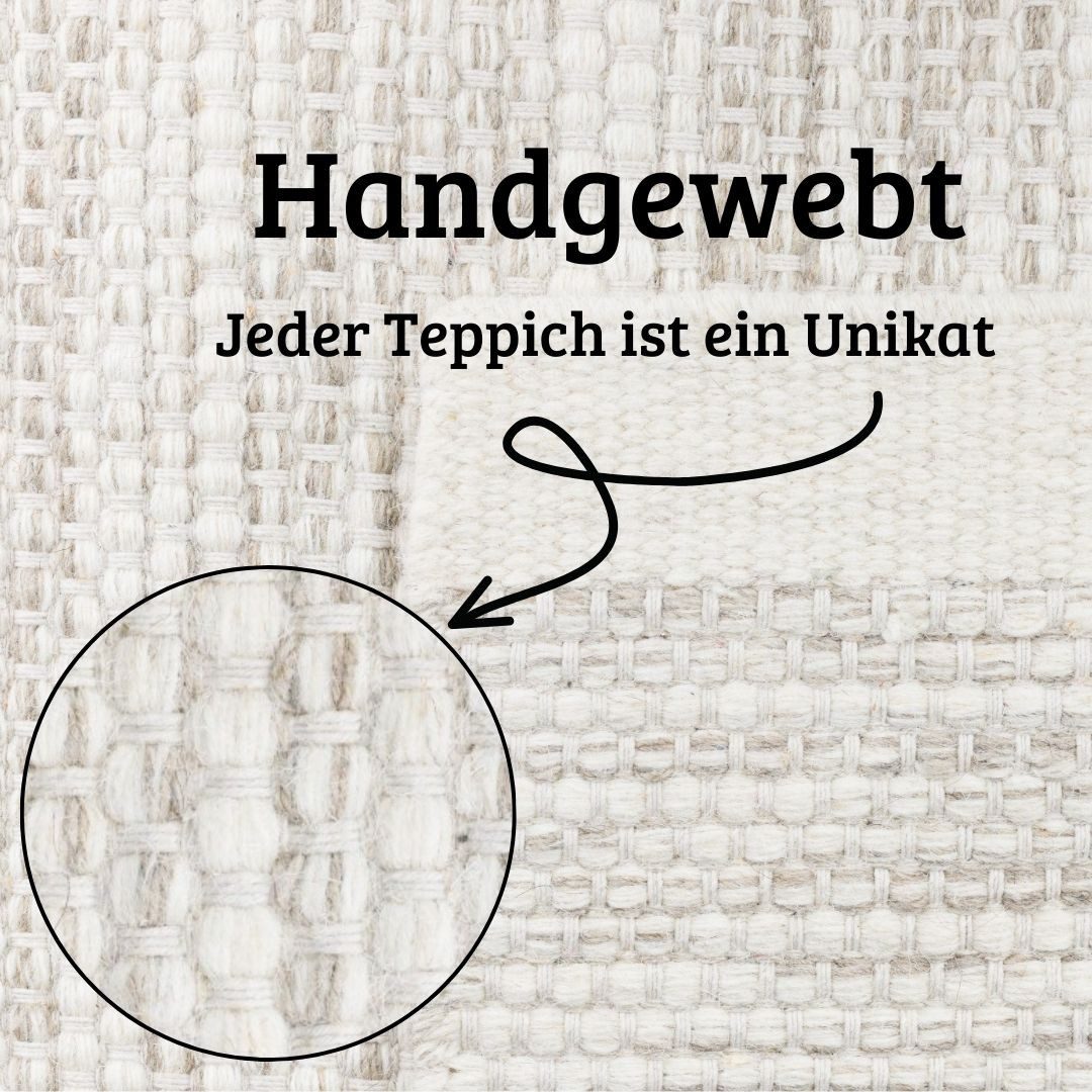 my home Set slaapkamerkleedjes Wolldroom Passie Omkeerbaar tapijt, handgeweven, gemêleerd uiterlijk, 100% wol, woonkamer