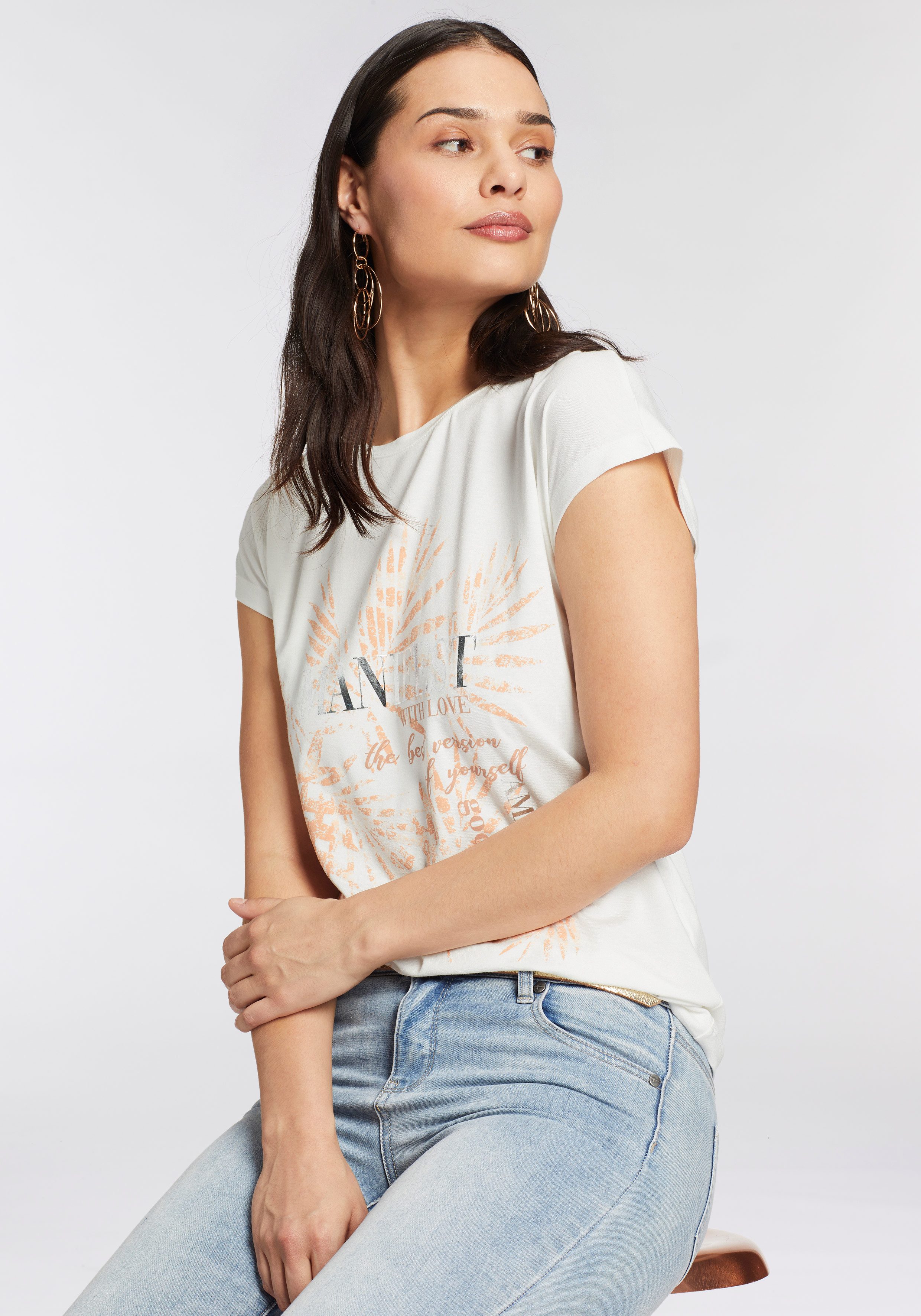 Laura Scott T-shirt met moderne frontprint