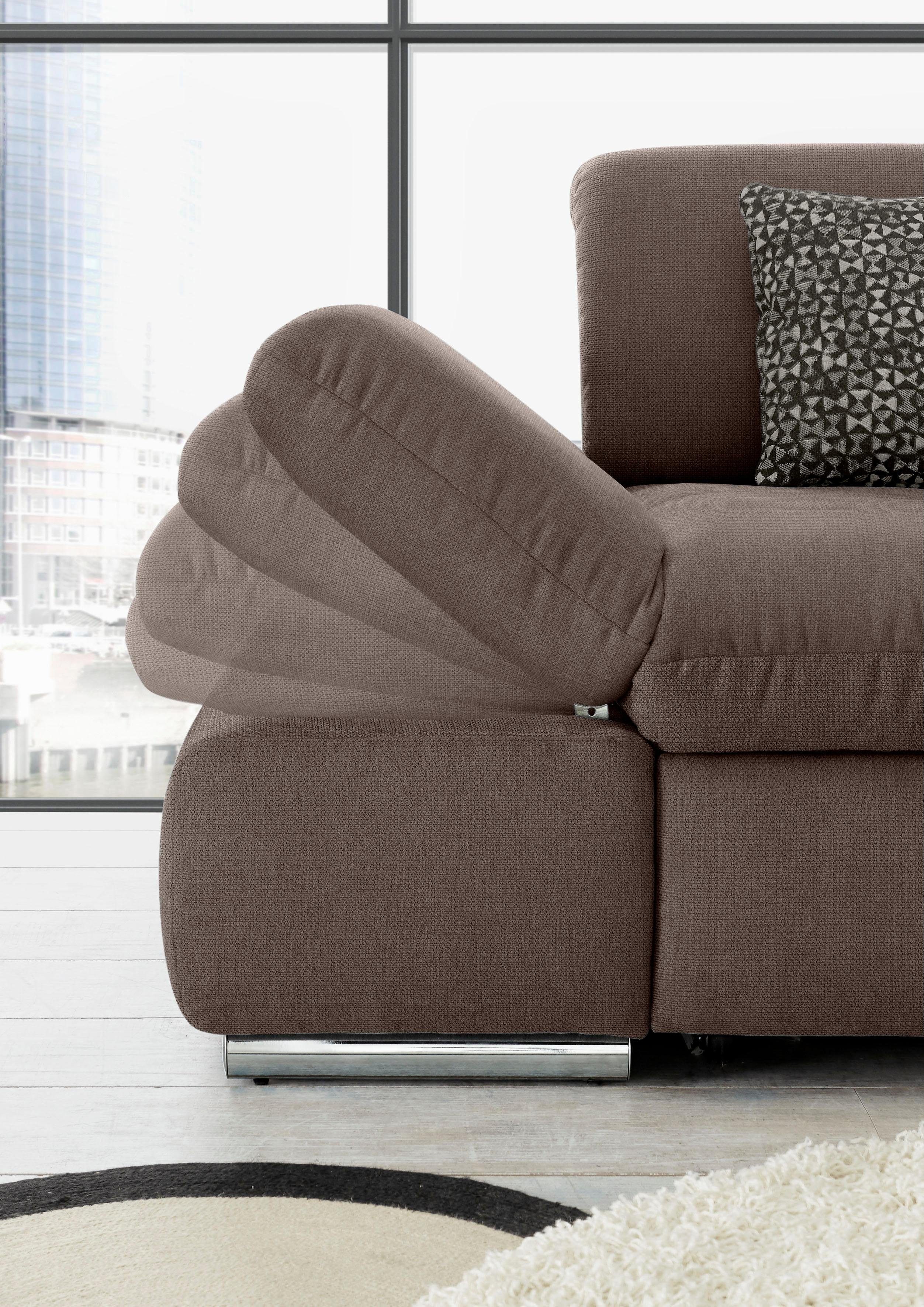 set one by Musterring Hoekbank SO 4100 met comfortabele pocketvering en hoofdeindeverstelling,