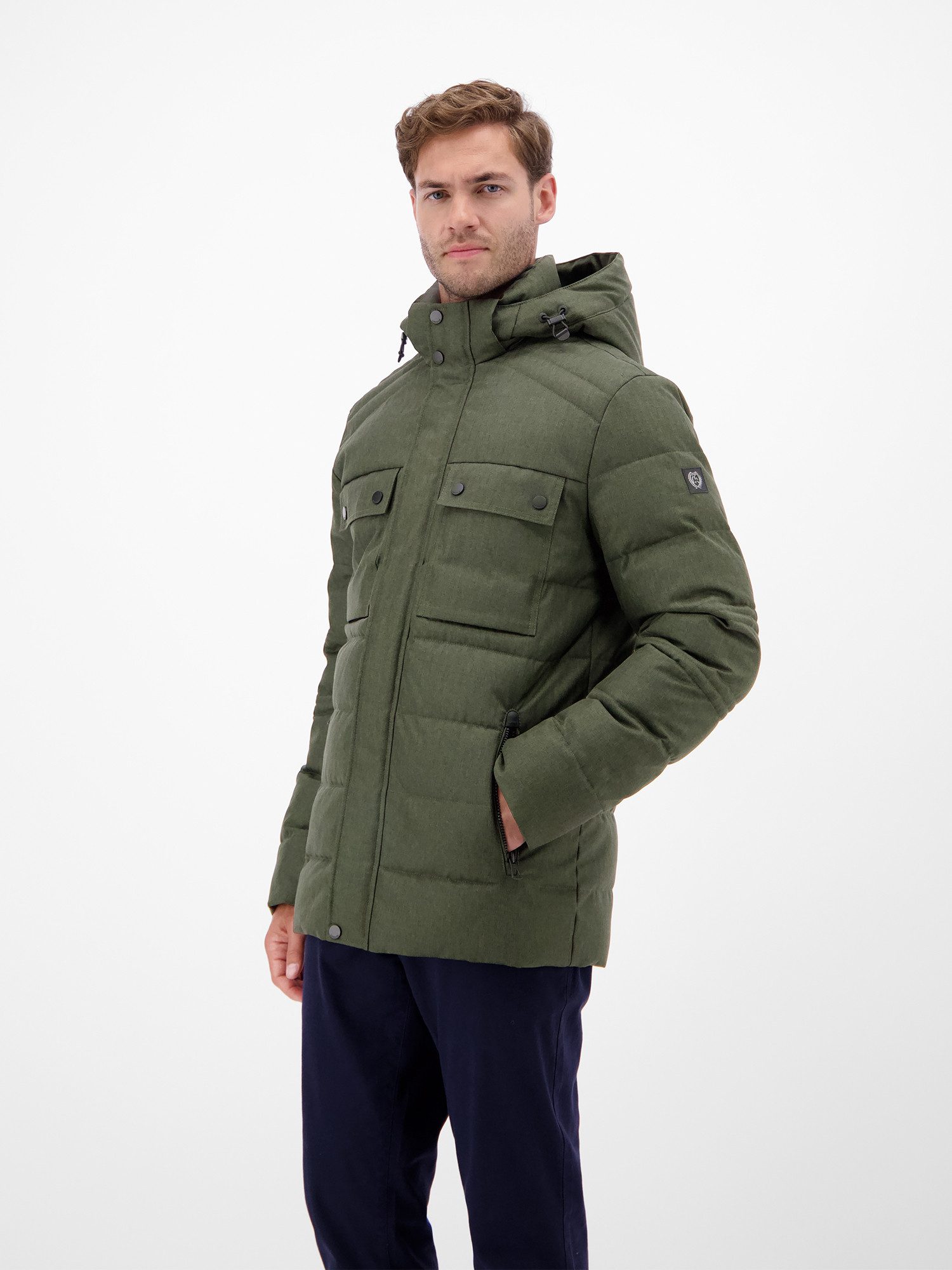 Lerros Gewatteerde jas LERROS Heren fieldjacket in wol-look